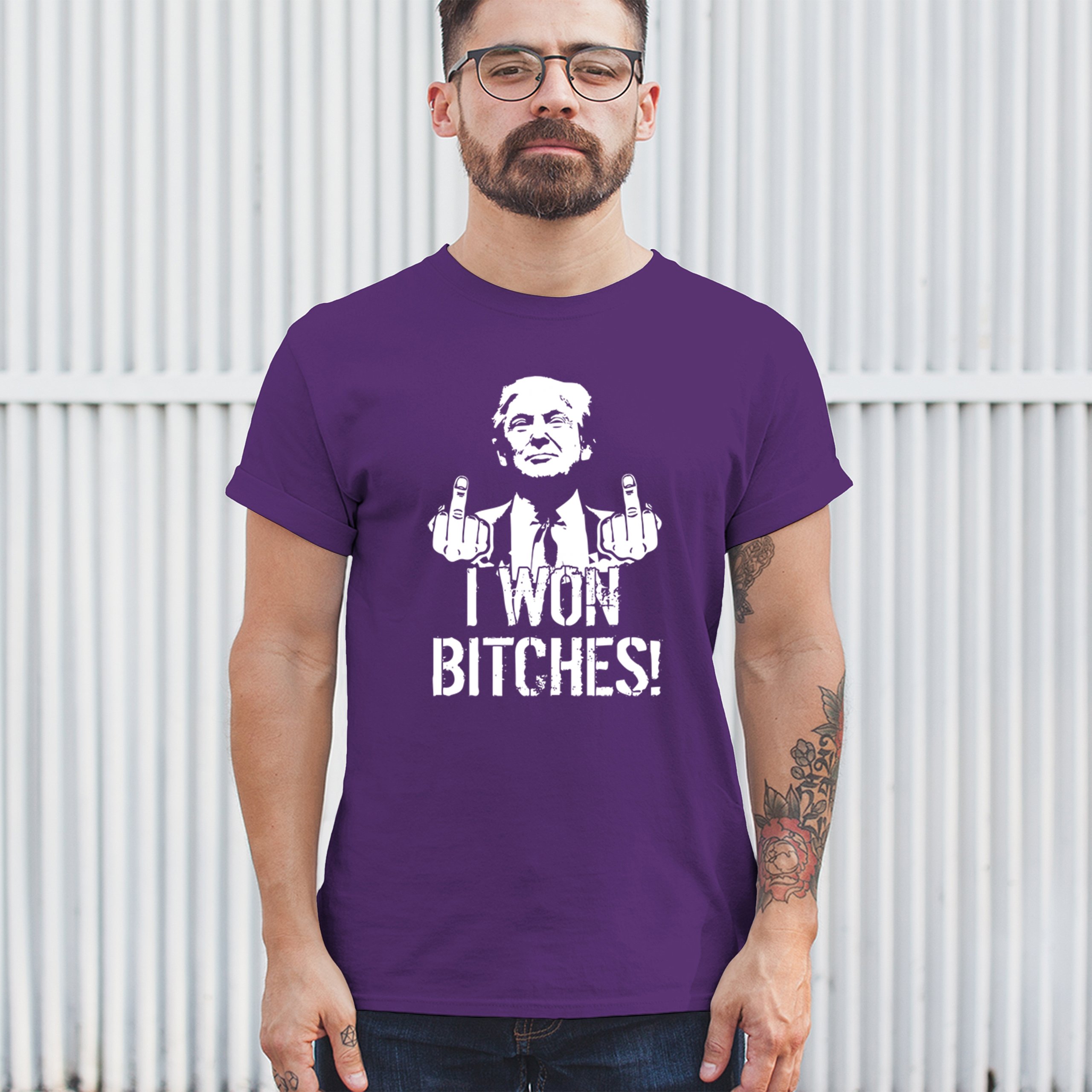 I Won - 47th President Donald Trump 2024 T-shirt Funny MAGA Fingers Men's Tee - Picture 19 of 71