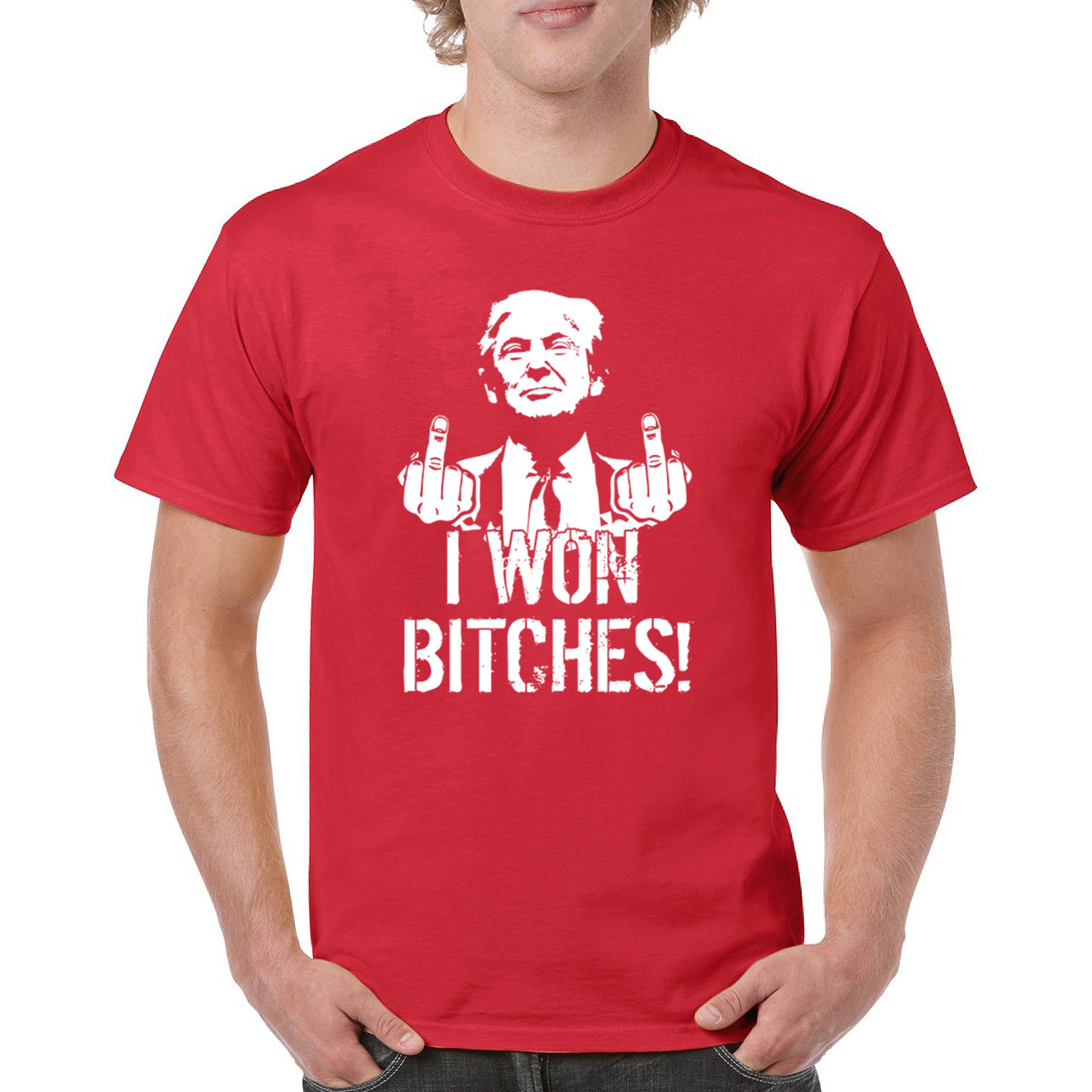 I Won - 47th President Donald Trump 2024 T-shirt Funny MAGA Fingers Men's Tee - Picture 23 of 71