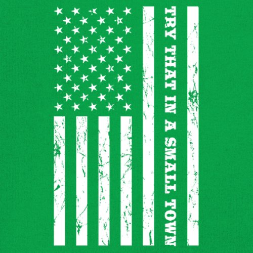 Try That In A Small Town Grunge American Flag Long Sleeve T-shirt Patriotic - Picture 39 of 71