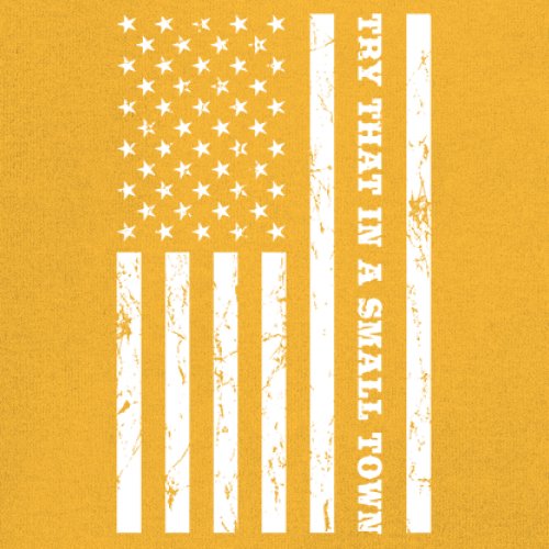Try That In A Small Town Grunge American Flag Long Sleeve T-shirt Patriotic - Picture 60 of 71