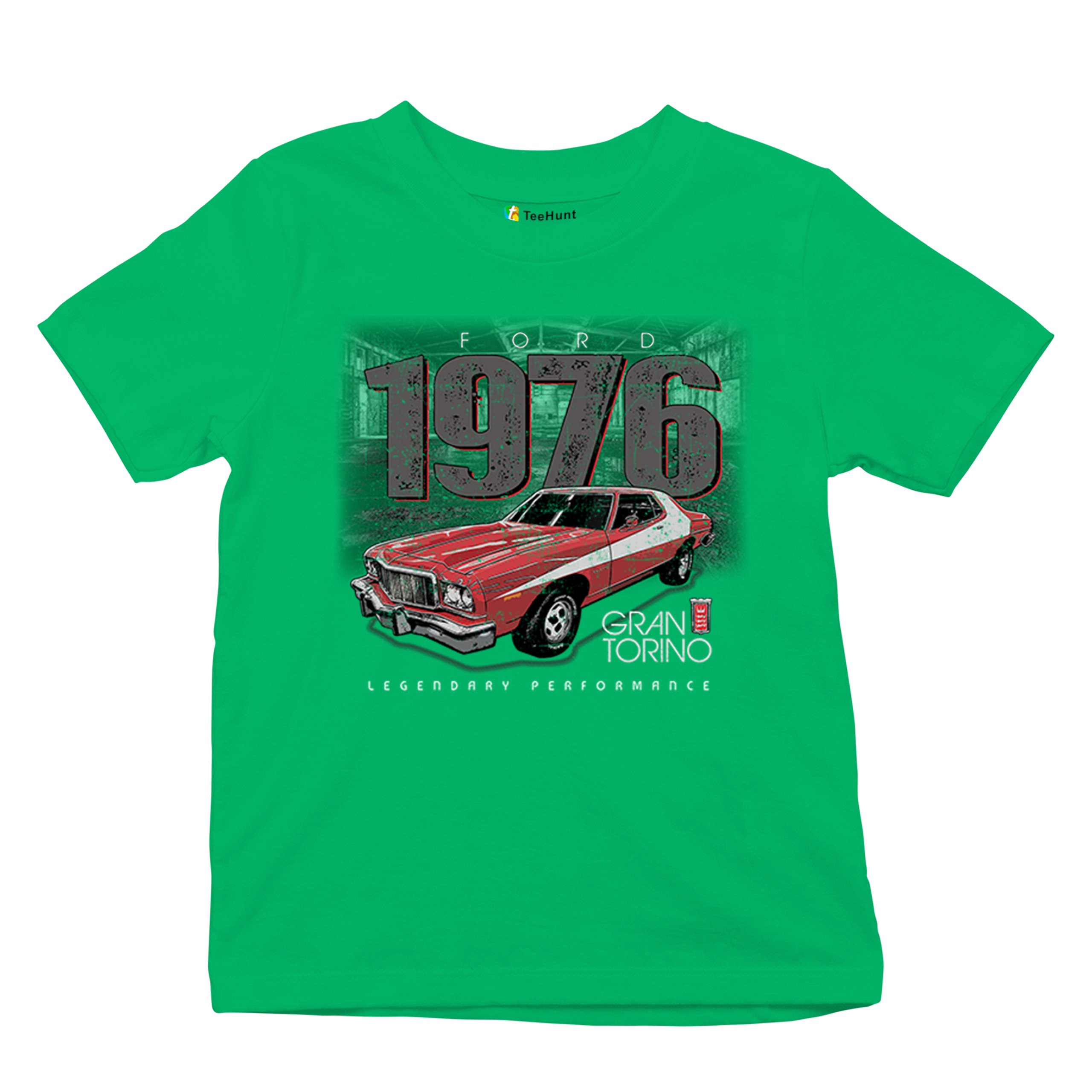 '76 Ford Gran Torino Crest Youth T-shirt Legendary Performance Muscle Car Kids - Picture 27 of 43