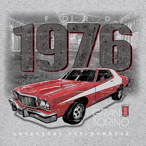 '76 Ford Gran Torino Crest Youth T-shirt Legendary Performance Muscle Car Kids - Picture 11 of 43