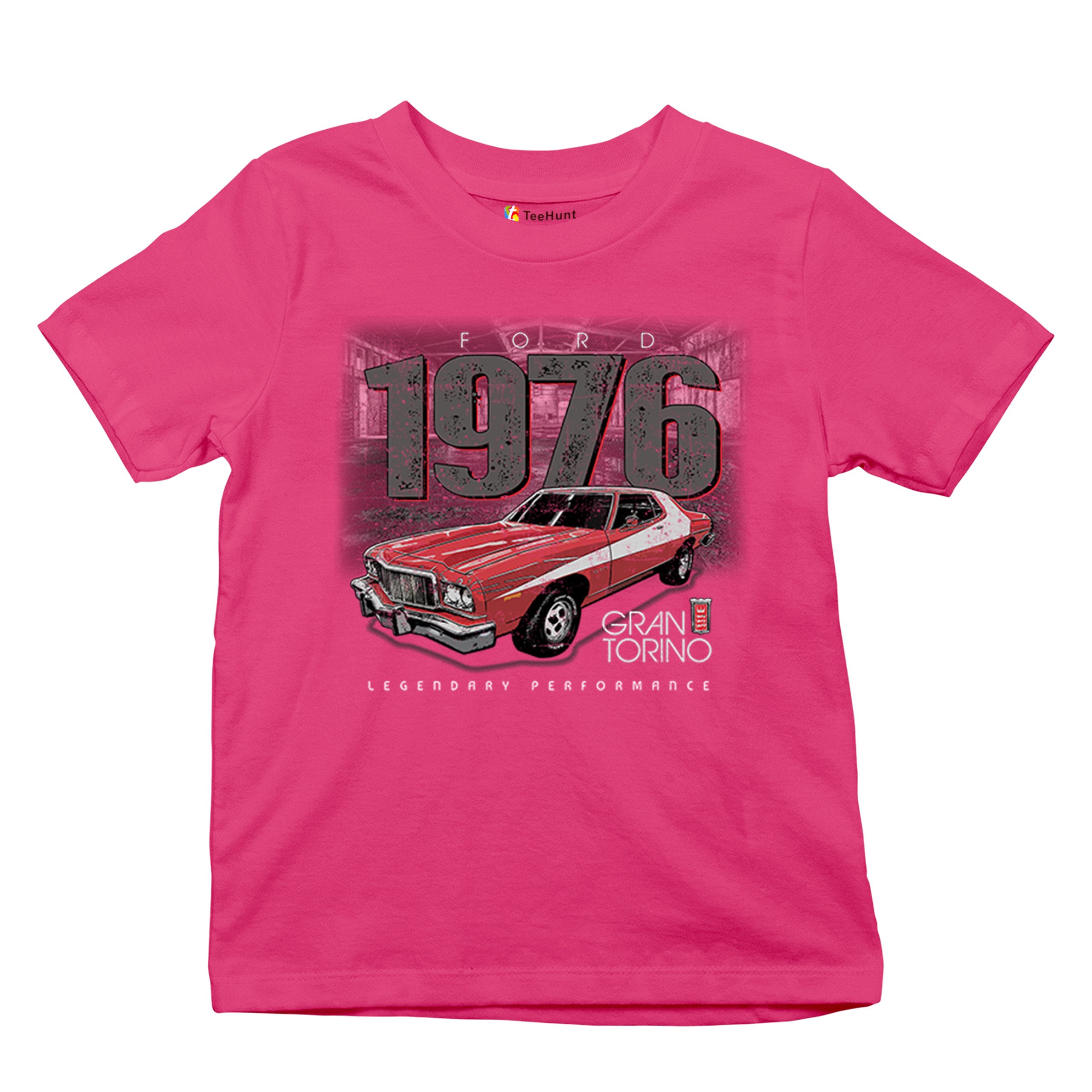 '76 Ford Gran Torino Crest Youth T-shirt Legendary Performance Muscle Car Kids - Picture 41 of 43