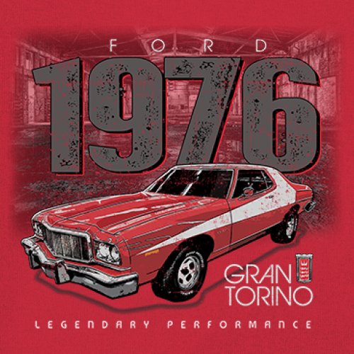 '76 Ford Gran Torino Crest Youth T-shirt Legendary Performance Muscle Car Kids - Picture 18 of 43