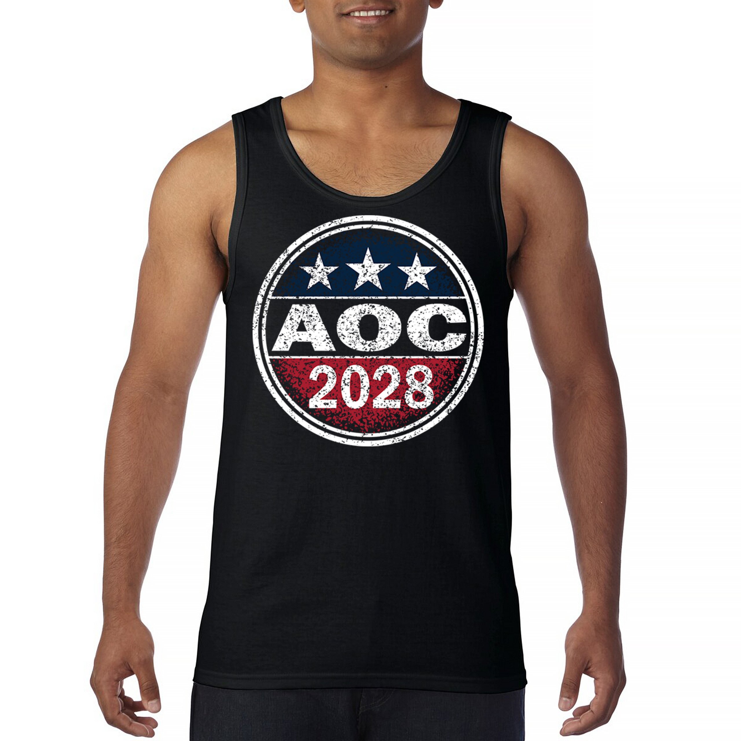 AOC 2028 for President Men's Tank Top Alexandria Ocasio-Cortez Democrat - 第 9/36 張圖片