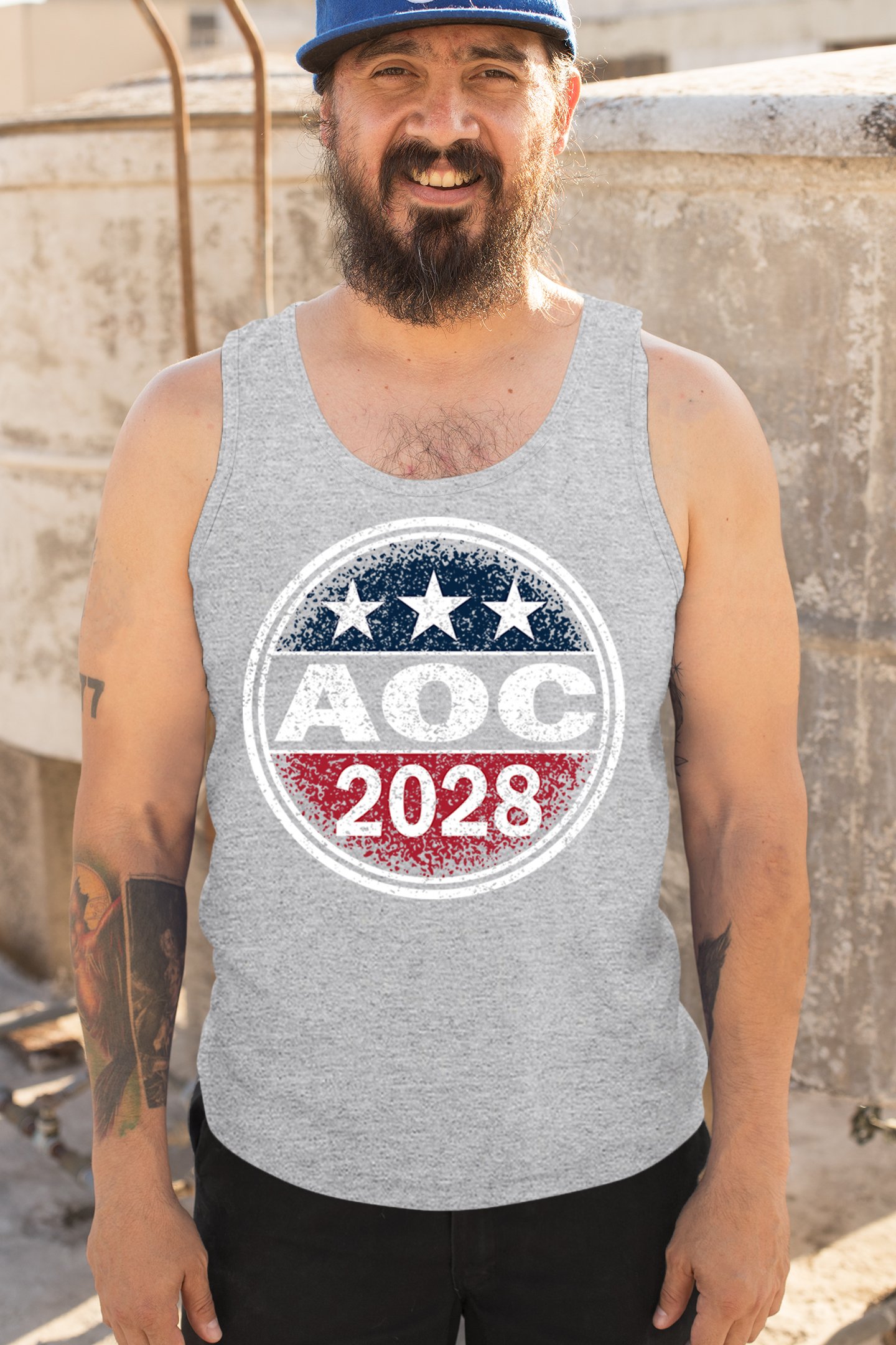 AOC 2028 for President Men's Tank Top Alexandria Ocasio-Cortez Democrat - 第 19/36 張圖片
