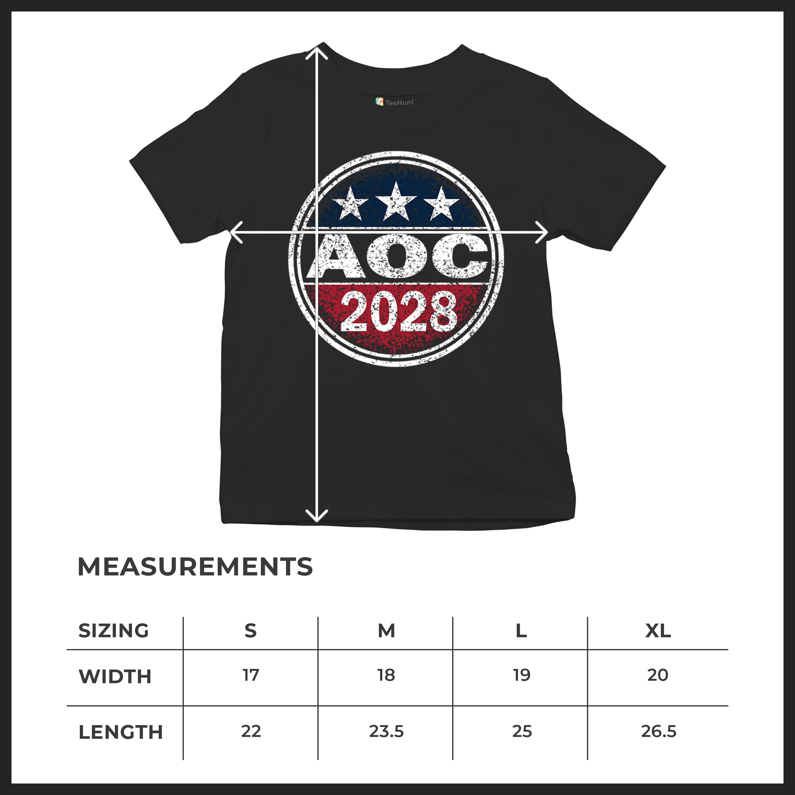 AOC 2028 for President Youth T-shirt Alexandria Ocasio-Cortez Democrat Kids - Picture 15 of 43