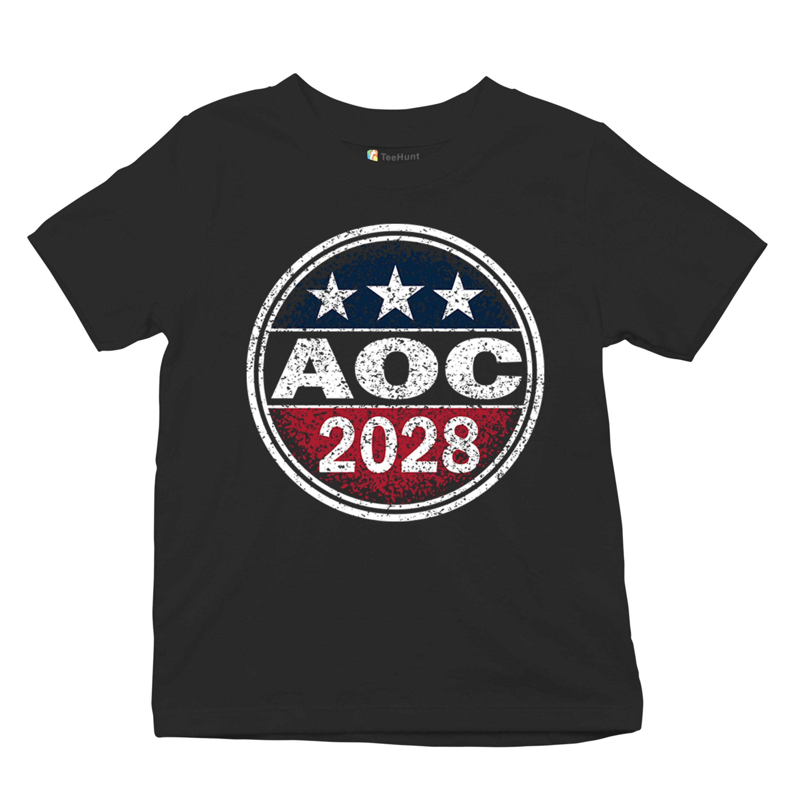 AOC 2028 for President Youth T-shirt Alexandria Ocasio-Cortez Democrat Kids - Picture 13 of 43