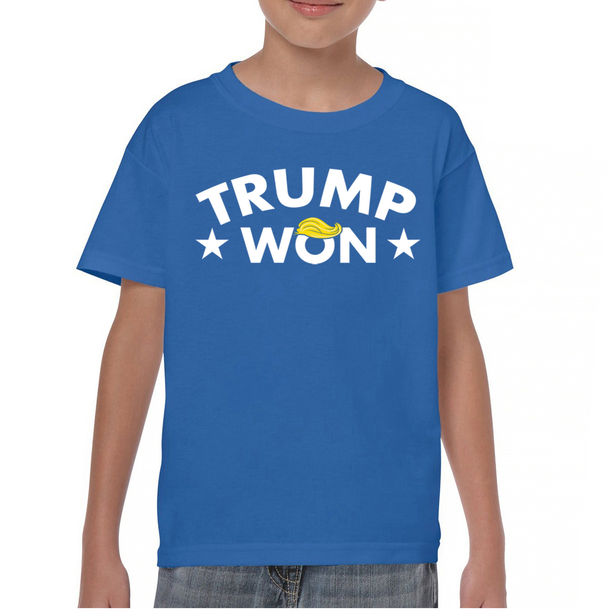 Trump Won Youth T-shirt 47th President MAGA 2024 America First Republican Kids - Picture 30 of 43