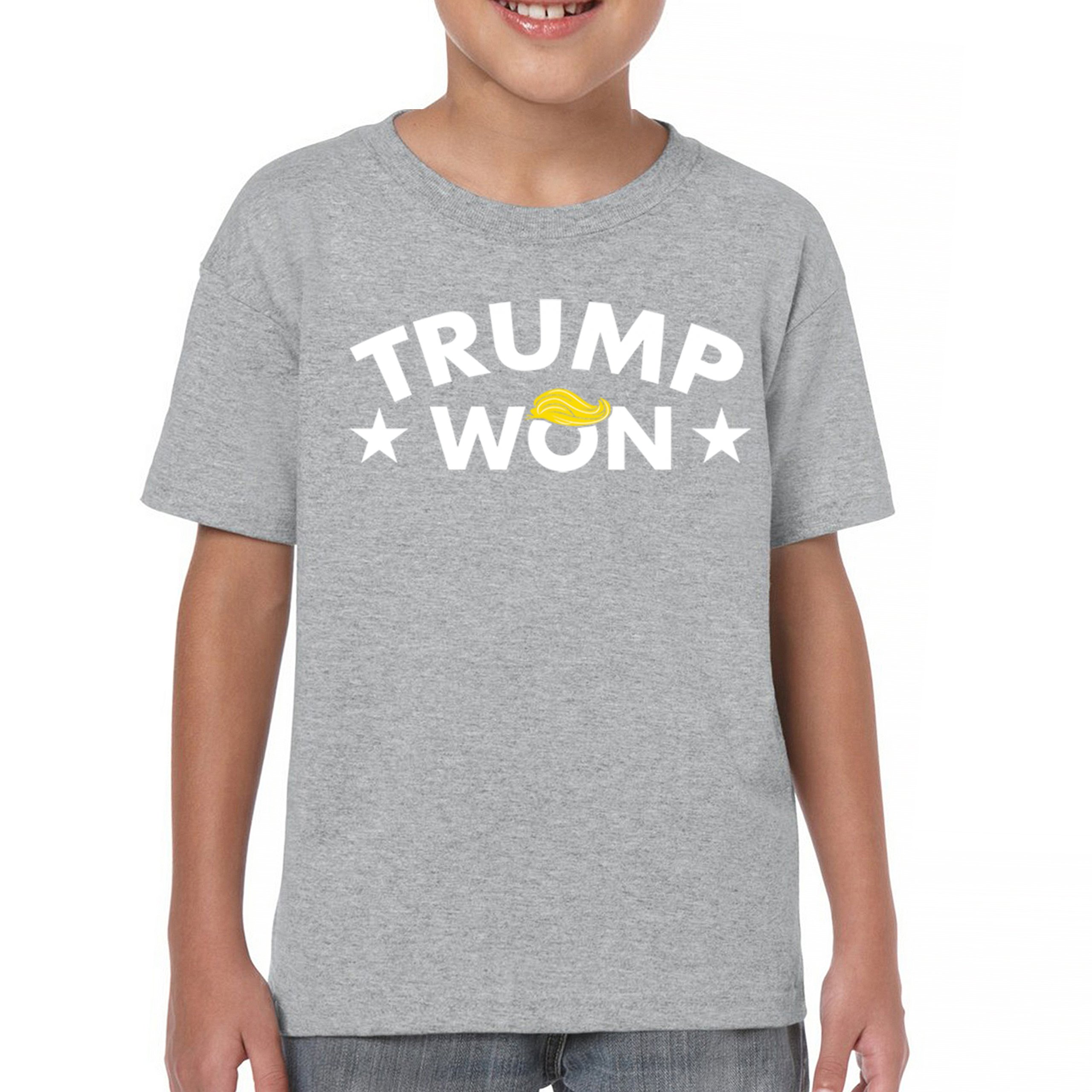 Trump Won Youth T-shirt 47th President MAGA 2024 America First Republican Kids - Picture 16 of 43