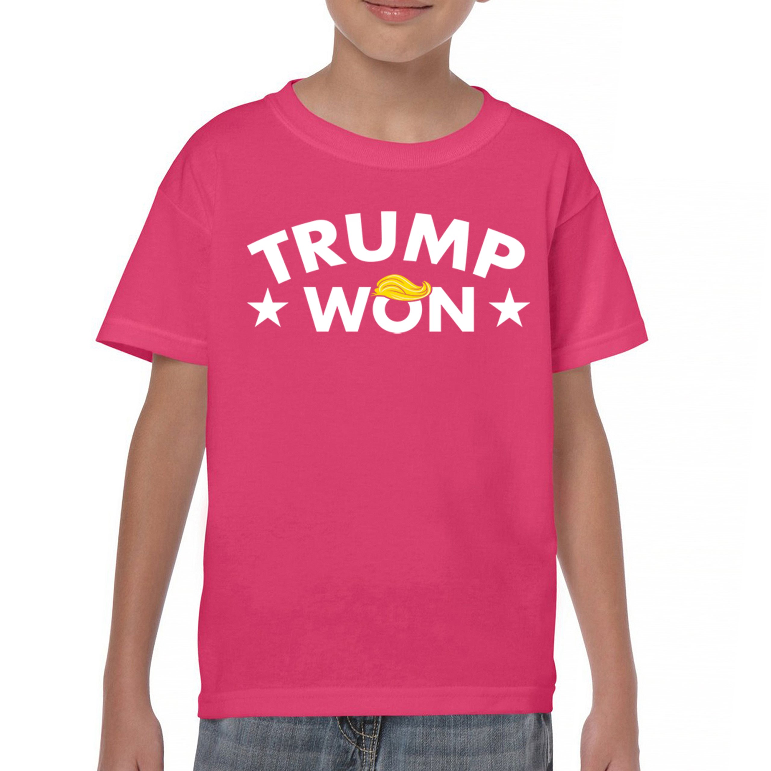 Trump Won Youth T-shirt 47th President MAGA 2024 America First Republican Kids - Picture 37 of 43