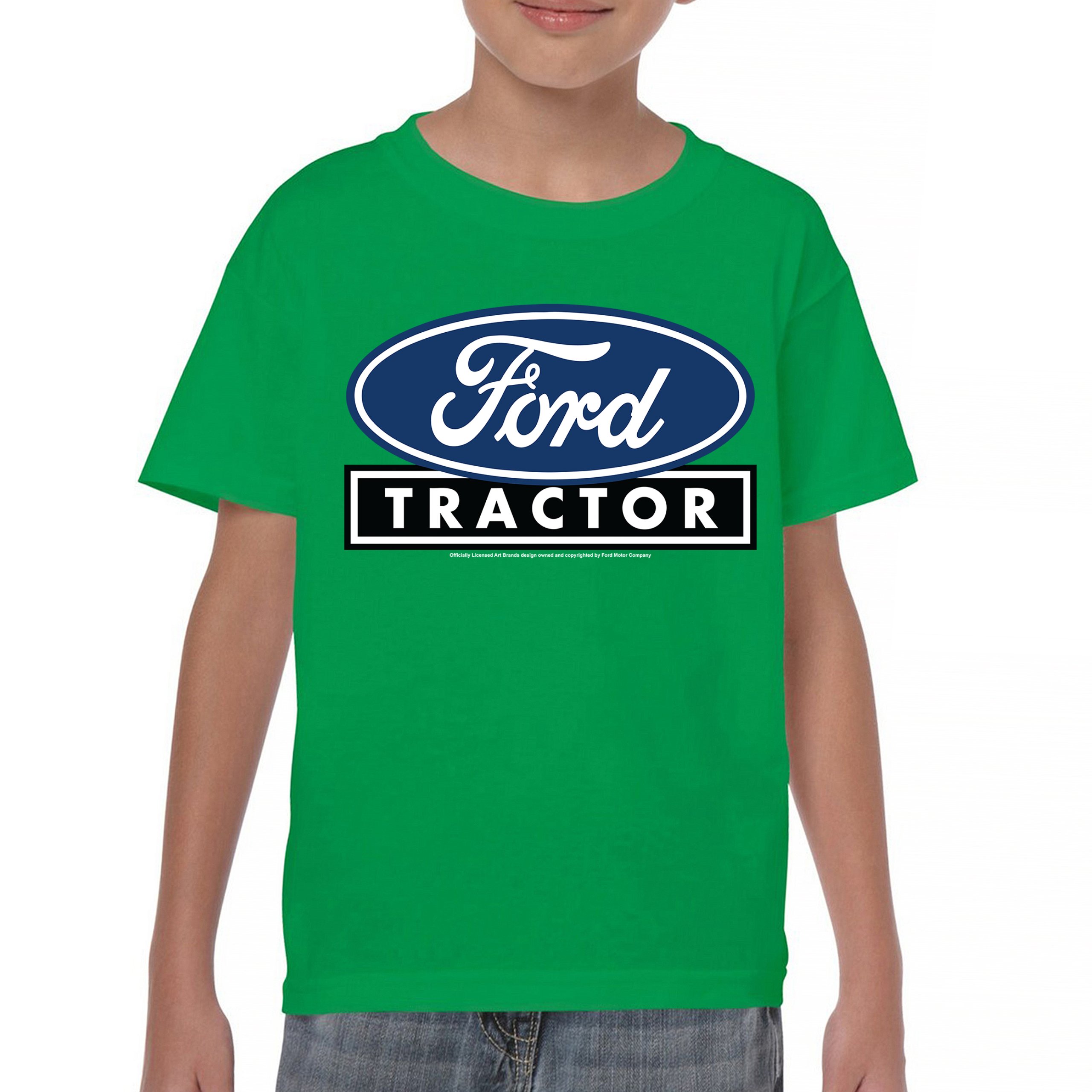 Ford Tractor Logo Blue Youth T-shirt Vintage Farm Rustic Classic Retro Kids - Picture 30 of 50