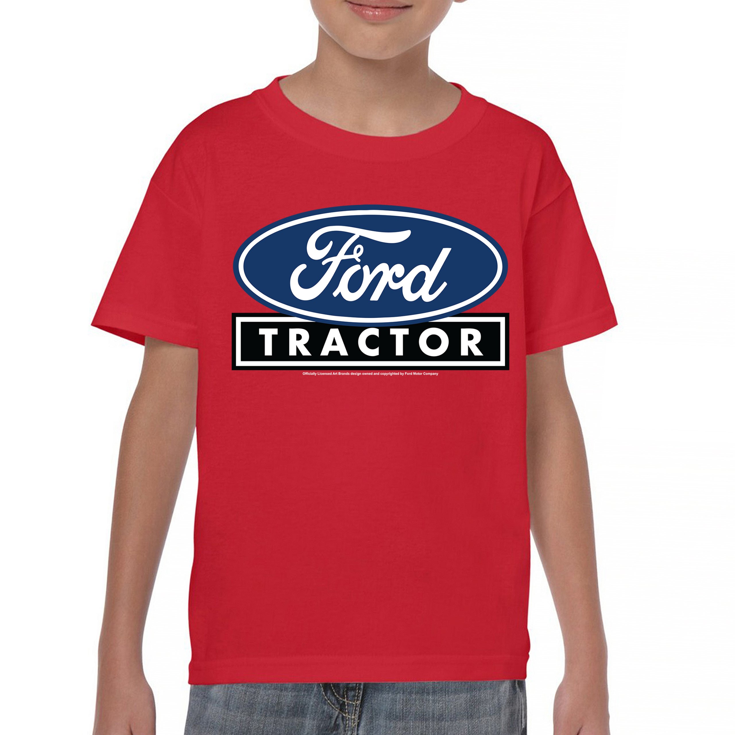 Ford Tractor Logo Blue Youth T-shirt Vintage Farm Rustic Classic Retro Kids - Picture 16 of 50
