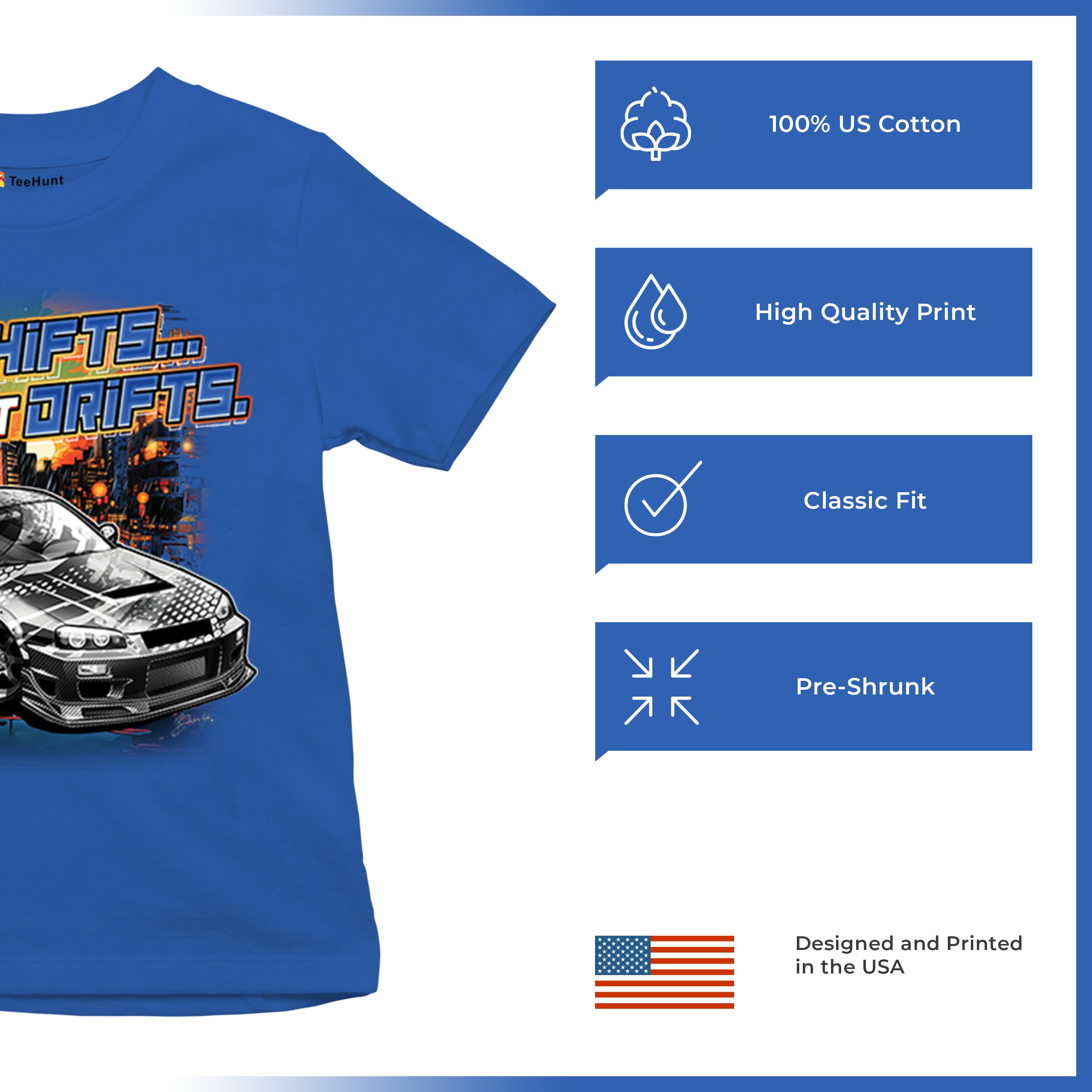 If It Shifts It Drifts Youth T-shirt Racing Custom Culture Japanese Cars Kids - Picture 42 of 50