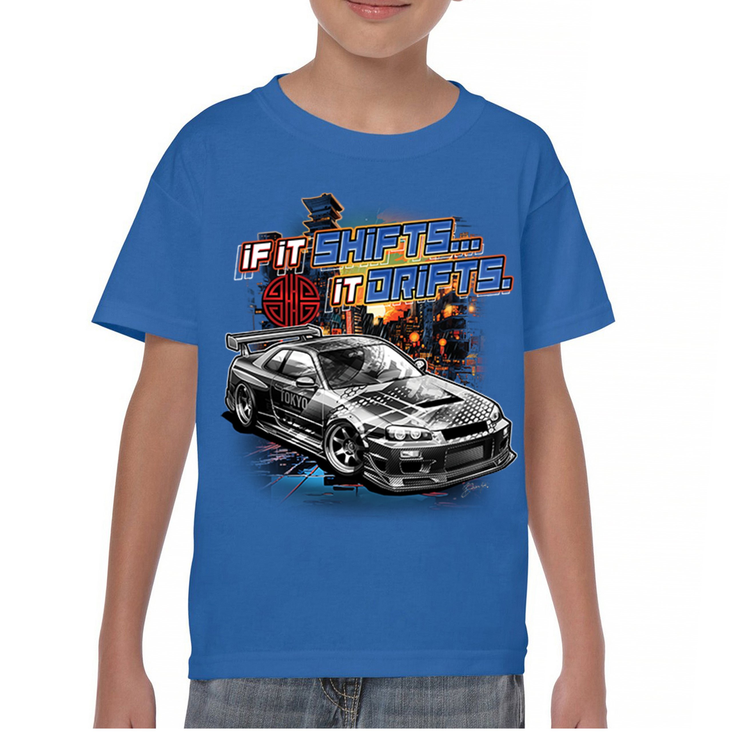 If It Shifts It Drifts Youth T-shirt Racing Custom Culture Japanese Cars Kids - Picture 37 of 50
