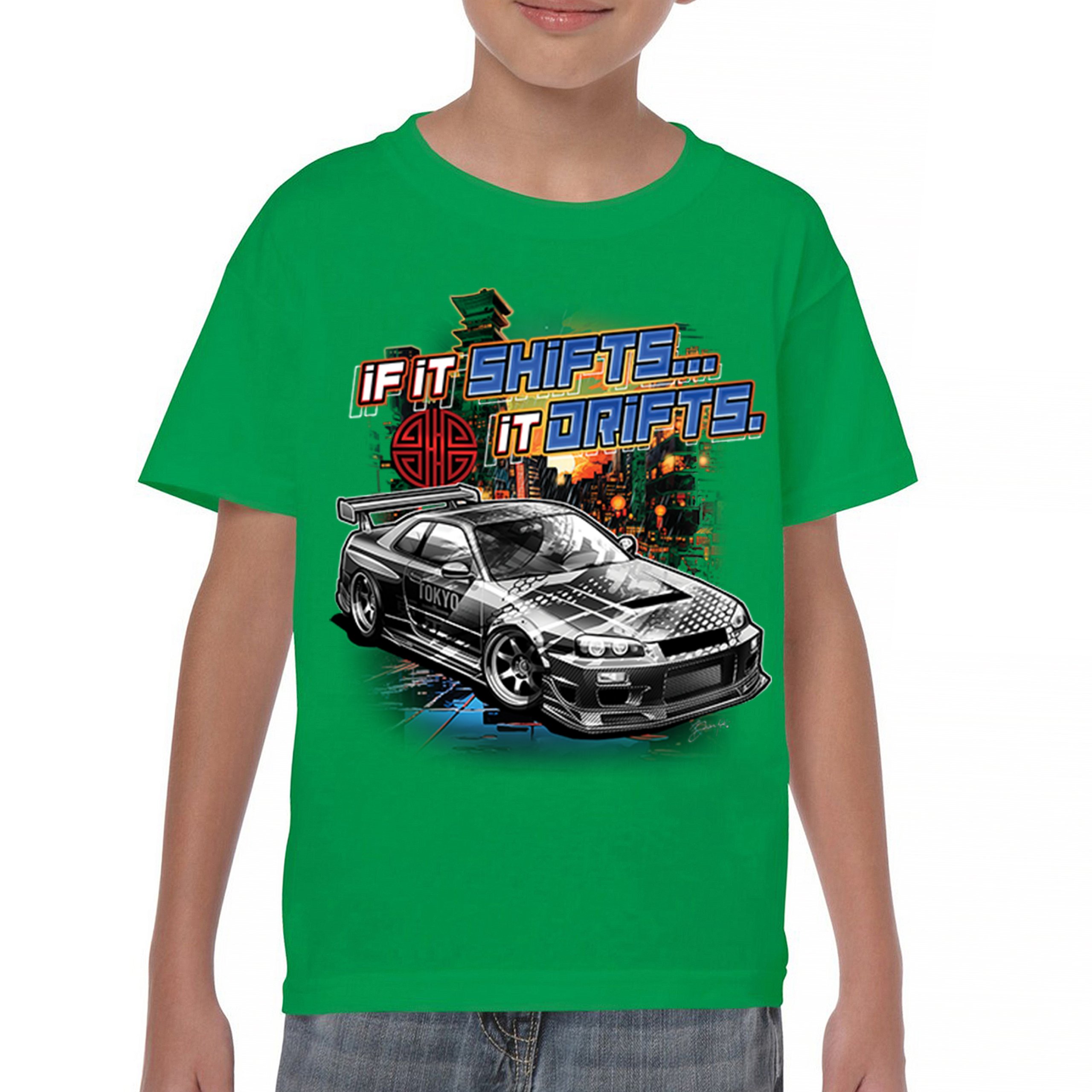 If It Shifts It Drifts Youth T-shirt Racing Custom Culture Japanese Cars Kids - Picture 30 of 50