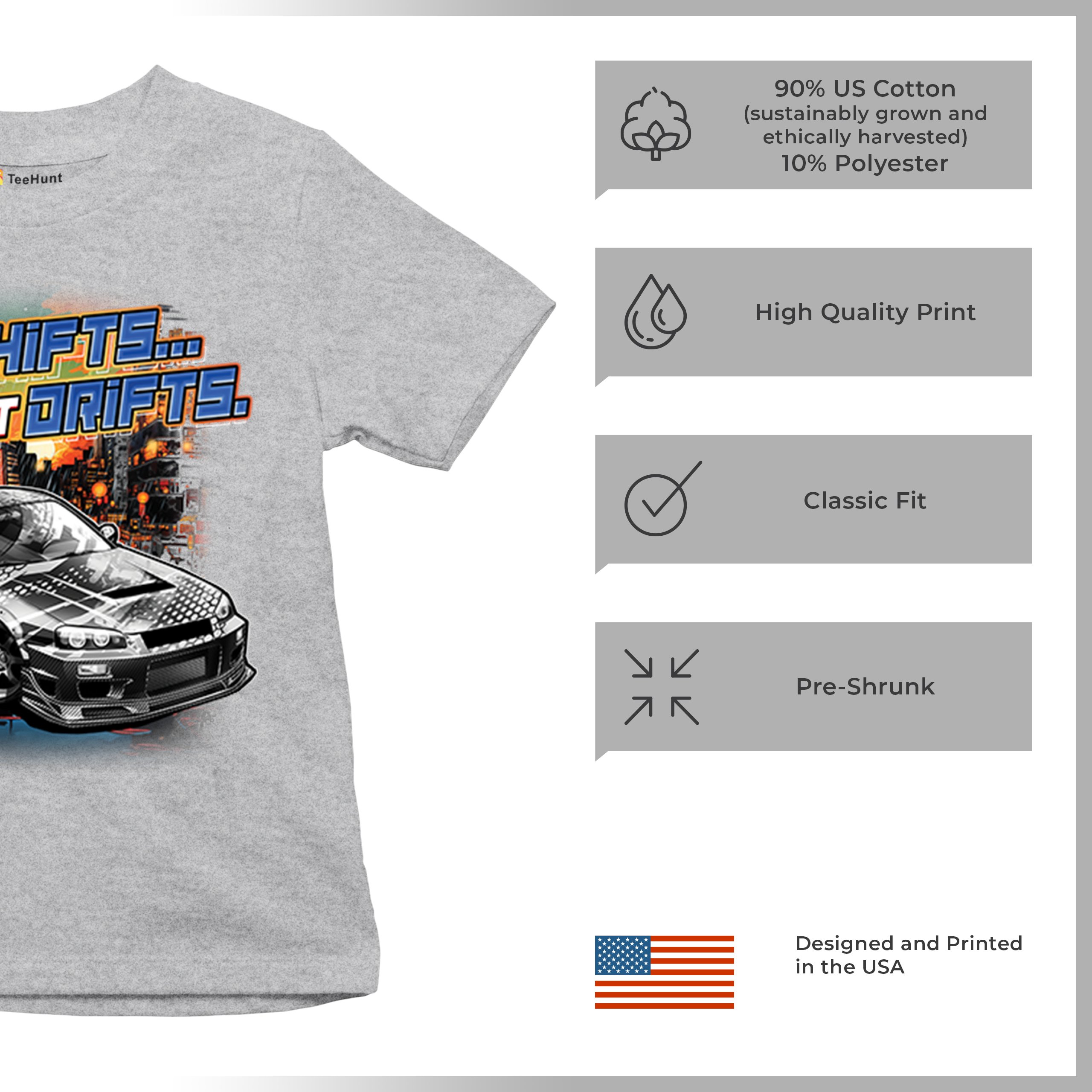 If It Shifts It Drifts Youth T-shirt Racing Custom Culture Japanese Cars Kids - Picture 14 of 50