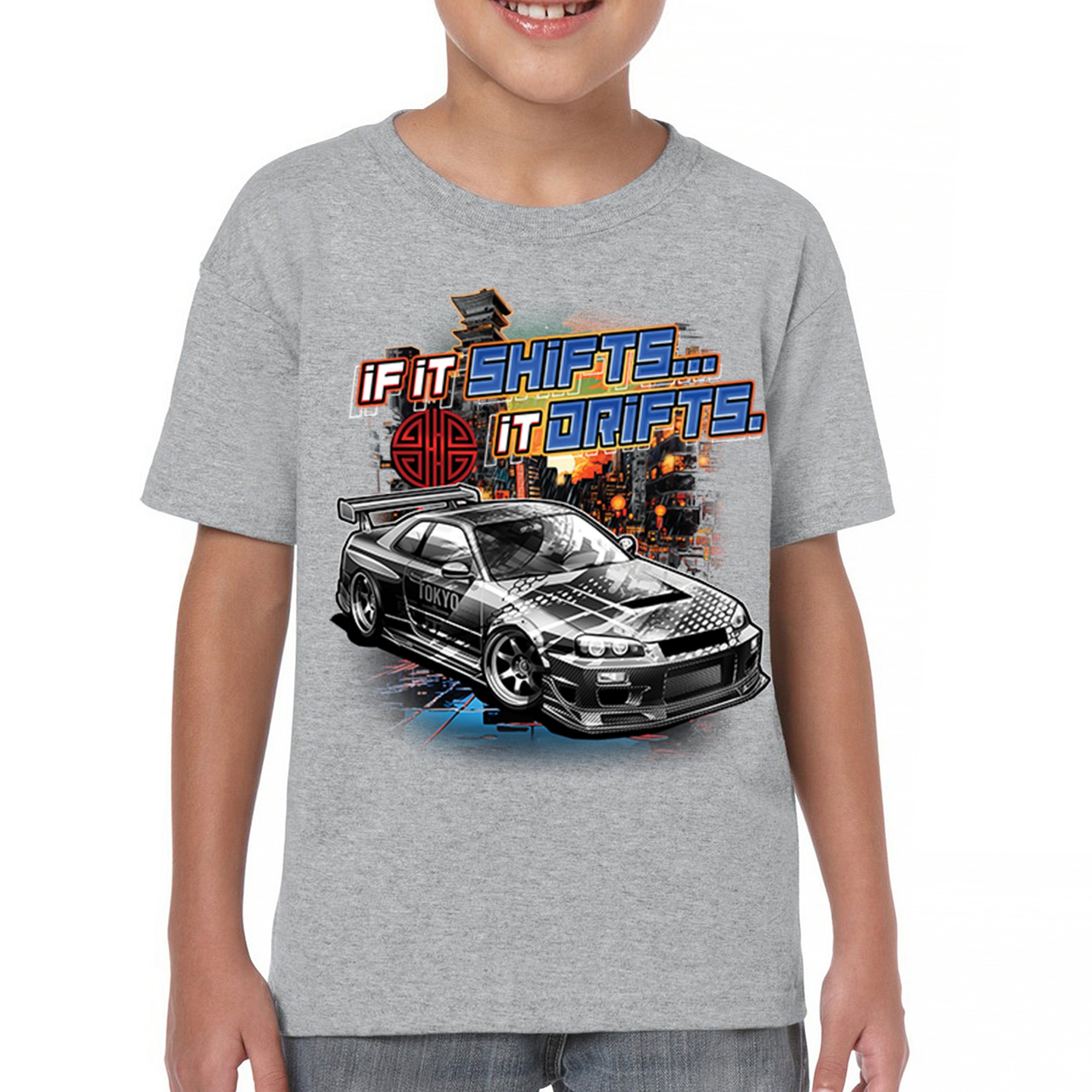 If It Shifts It Drifts Youth T-shirt Racing Custom Culture Japanese Cars Kids - Picture 9 of 50