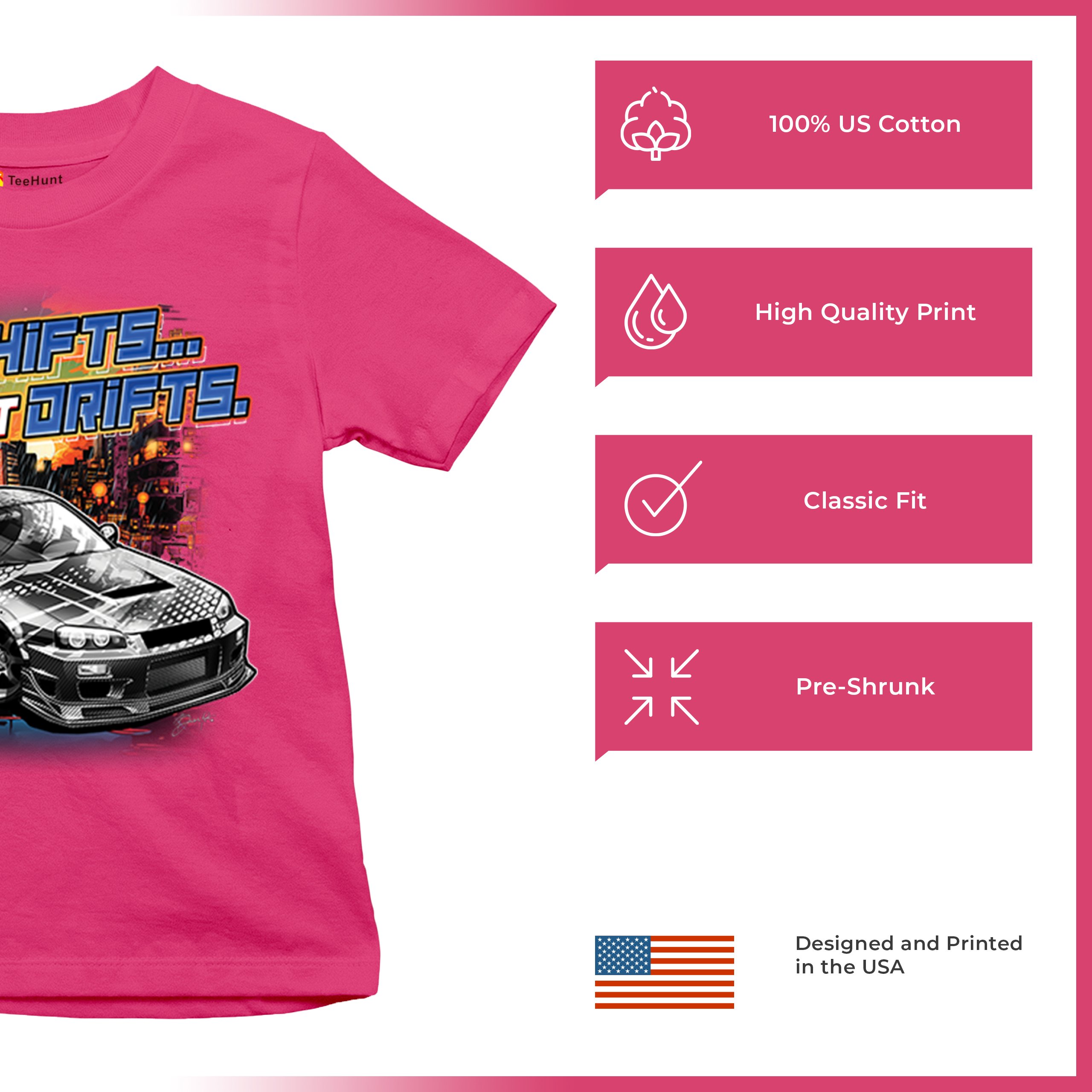 If It Shifts It Drifts Youth T-shirt Racing Custom Culture Japanese Cars Kids - Picture 49 of 50
