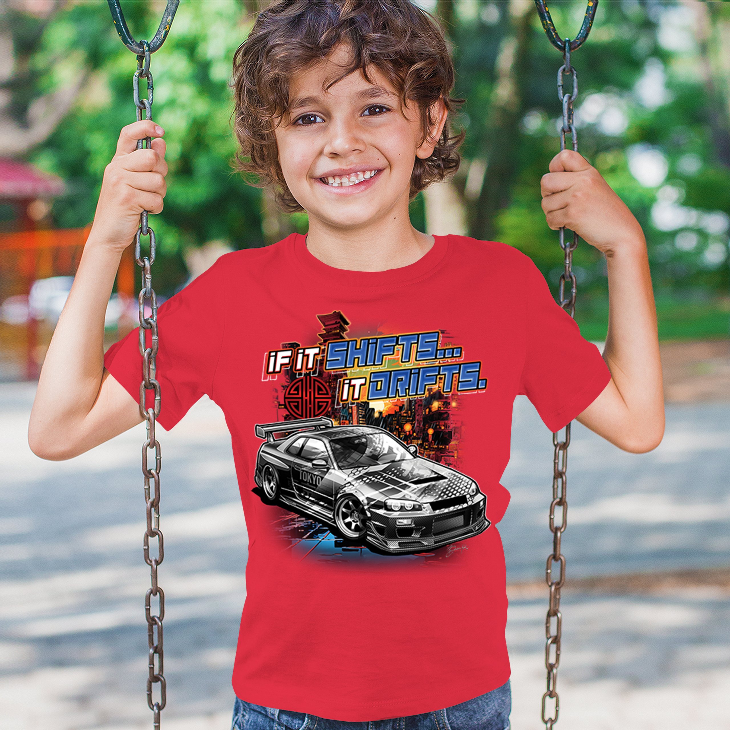 If It Shifts It Drifts Youth T-shirt Racing Custom Culture Japanese Cars Kids - Picture 19 of 50