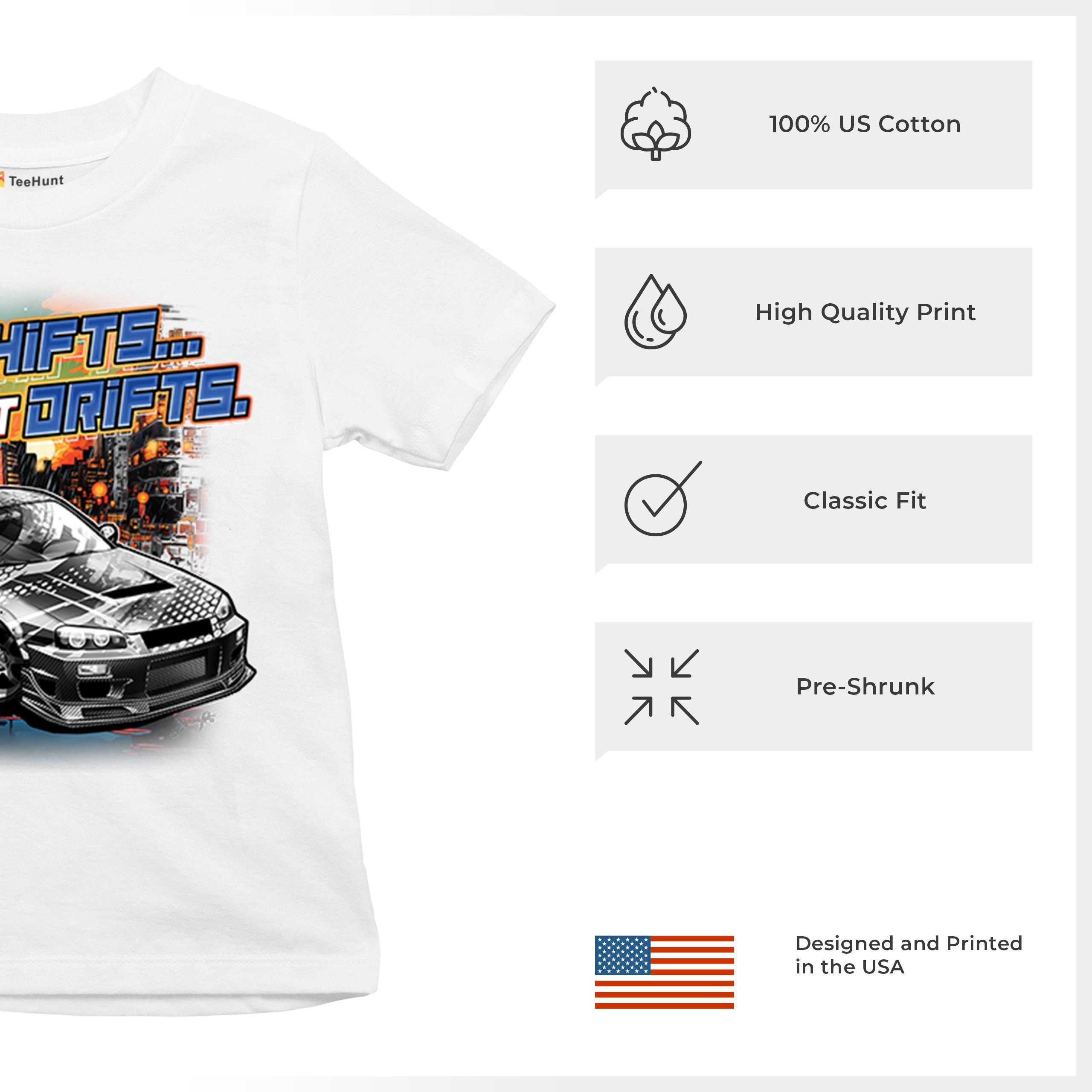 If It Shifts It Drifts Youth T-shirt Racing Custom Culture Japanese Cars Kids - Picture 28 of 50