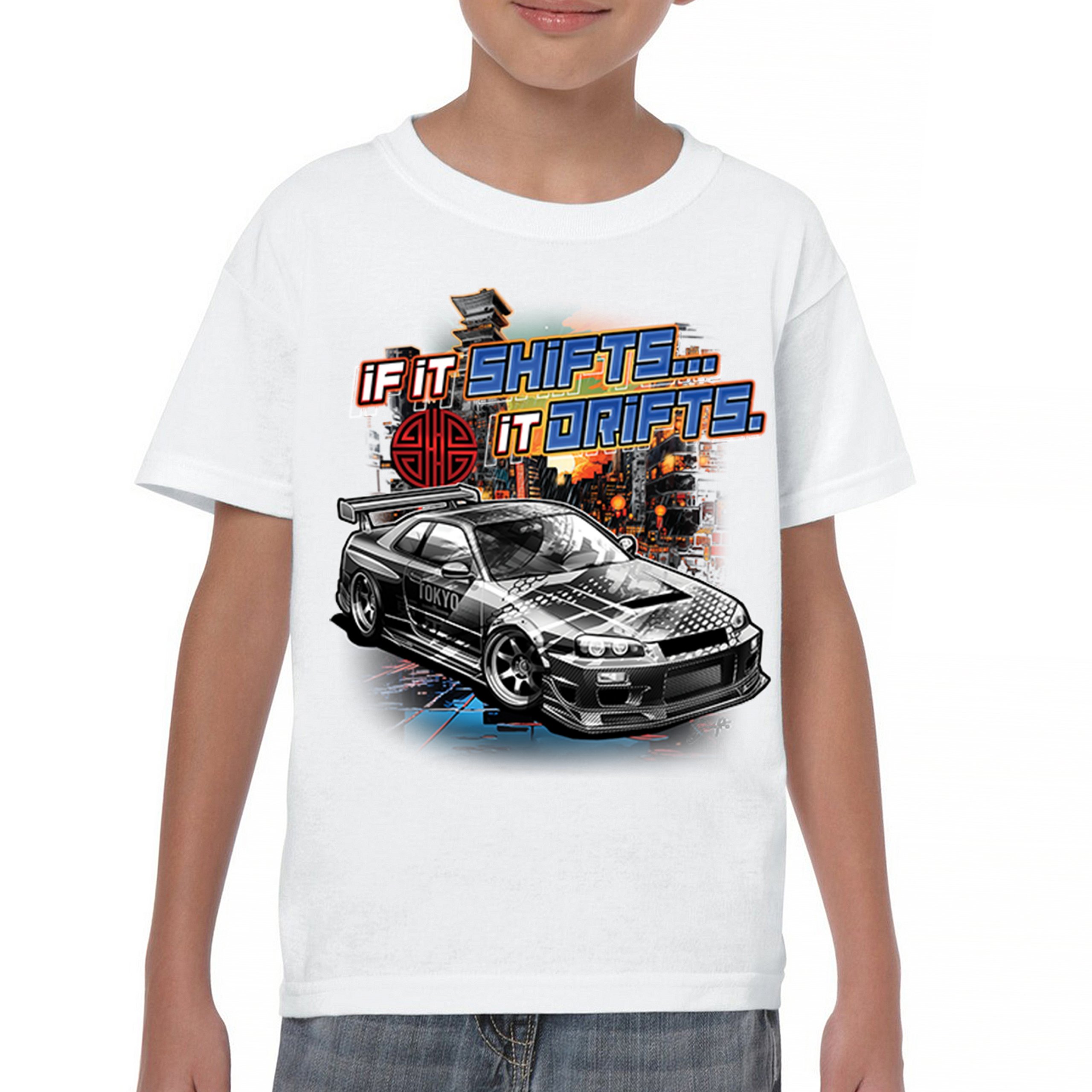 If It Shifts It Drifts Youth T-shirt Racing Custom Culture Japanese Cars Kids - Picture 23 of 50
