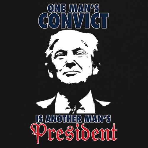 ALTRA T shirt donna One Man's Convict is Another Man's President MAGA FJB 45 47
