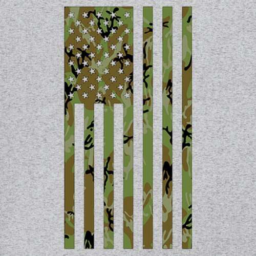 Camo American Flag T-Shirt US Military Proud Army Veteran Patriotic Women's Tee - 第 11/50 張圖片