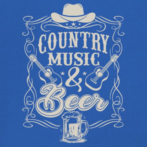 Country Music And Beer Sweatshirt Western Guitar Foamy Beer Mug Humor Crewneck - Picture 39 of 43
