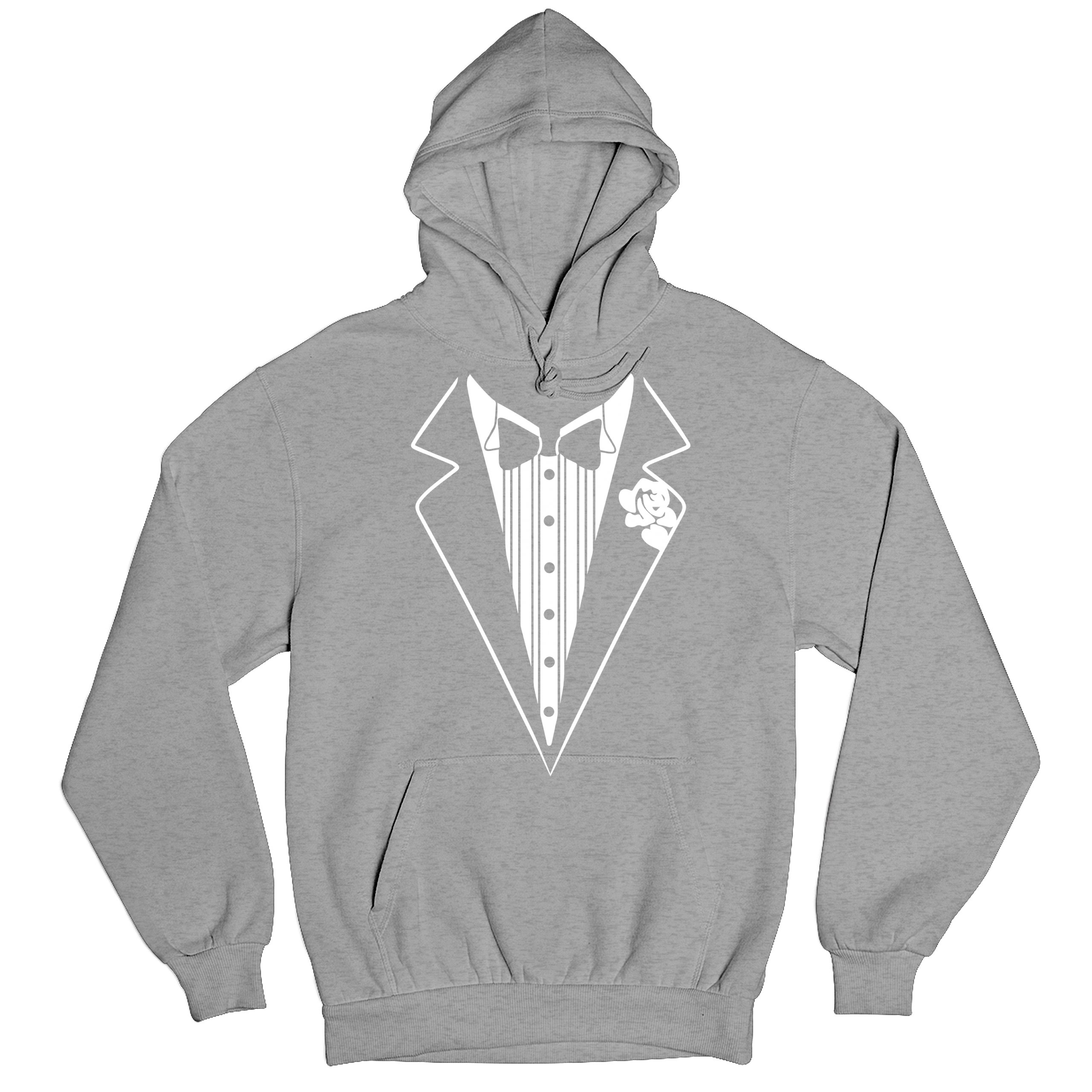 Tuxedo Sweatshirt Funny Wedding Prom Bachelor Party Hoodie Groom Gift Costume