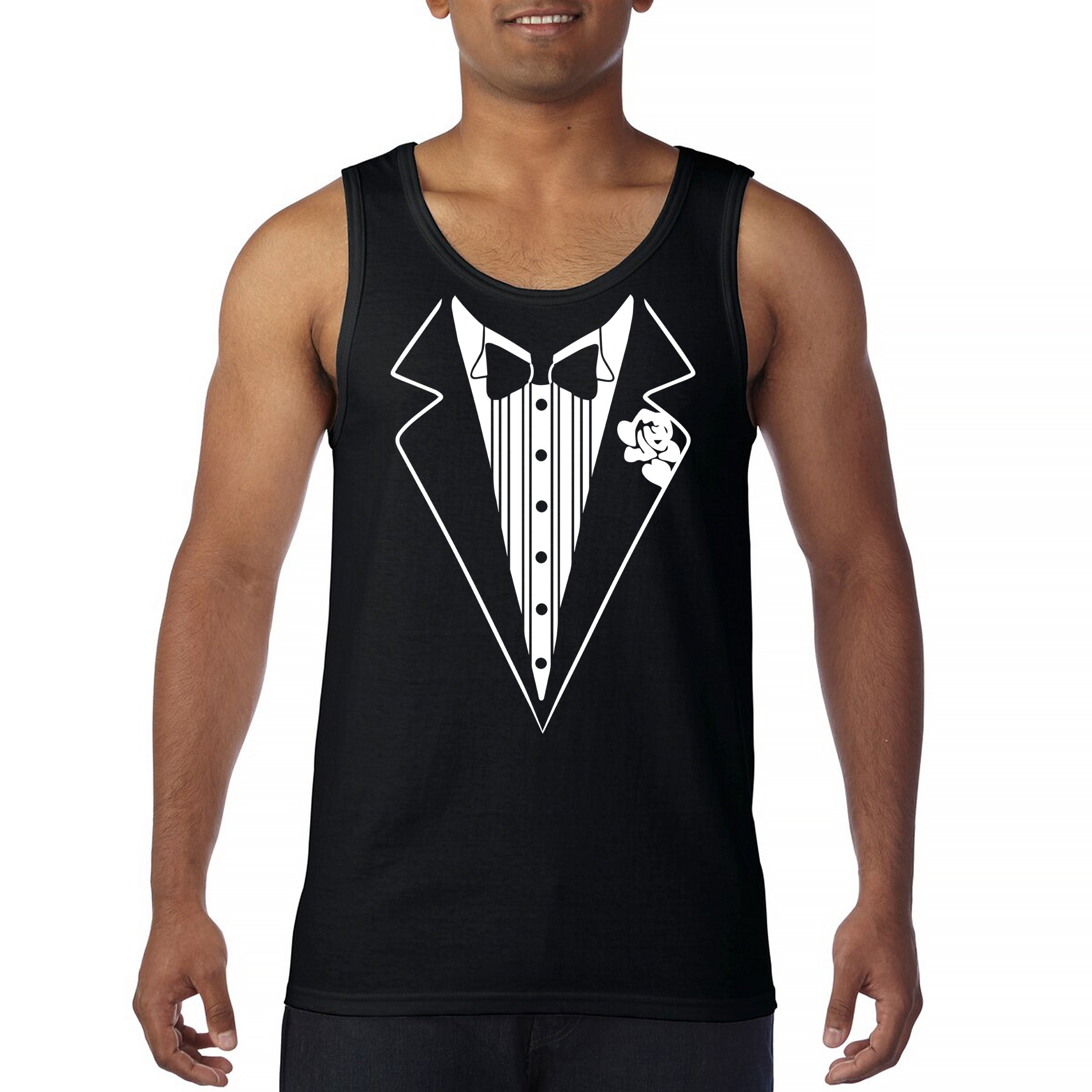 Tuxedo Tank Top Funny Wedding Prom Bachelor Party Top Groom Gift Costume Gym