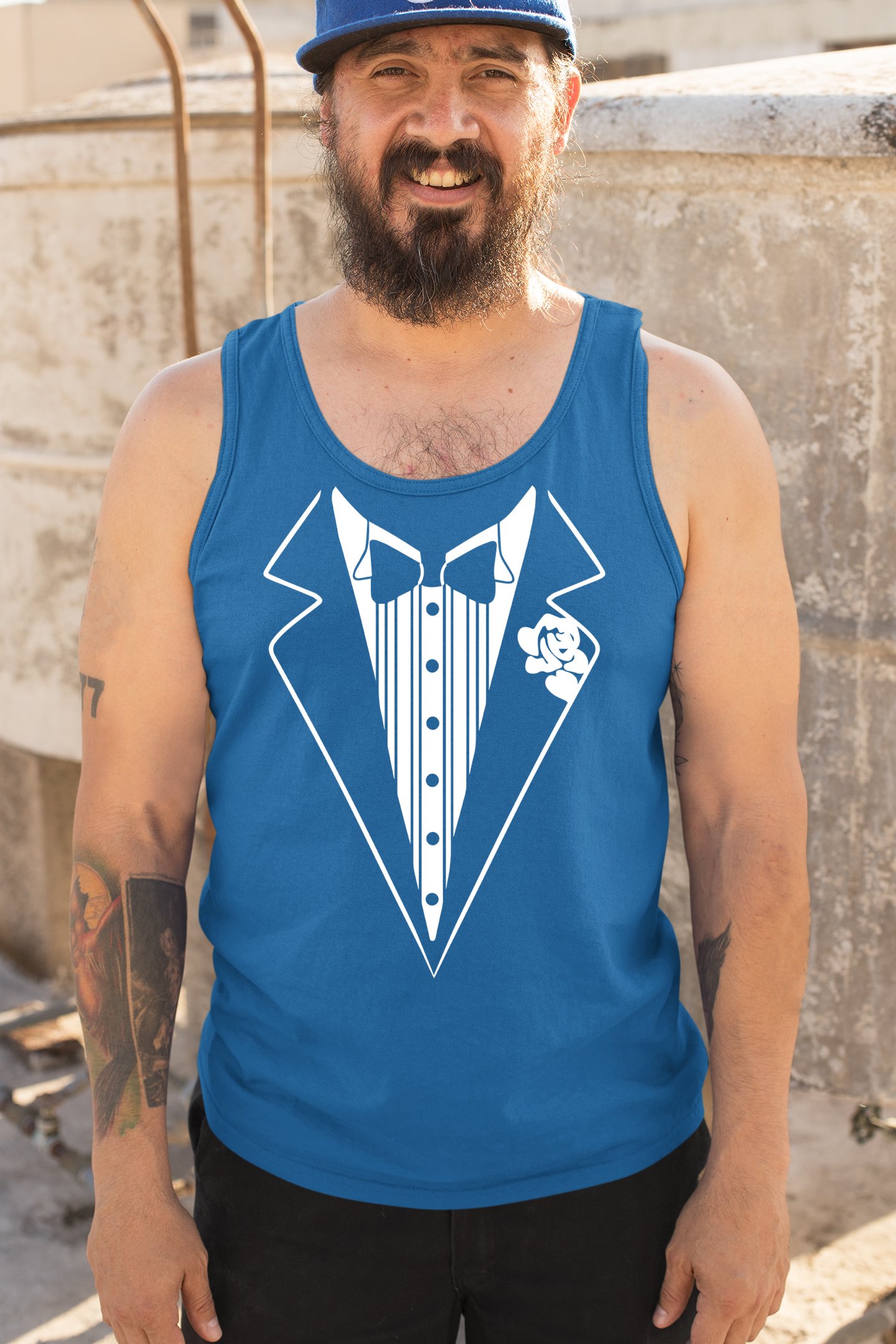 Tuxedo Tank Top Funny Wedding Prom Bachelor Party Top Groom Gift Costume Gym