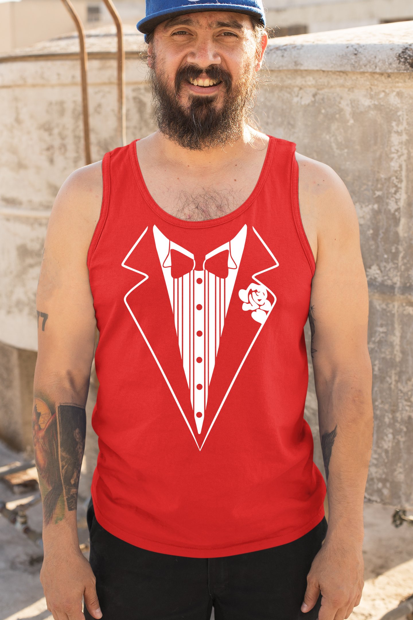 Tuxedo Tank Top Funny Wedding Prom Bachelor Party Top Groom Gift Costume Gym