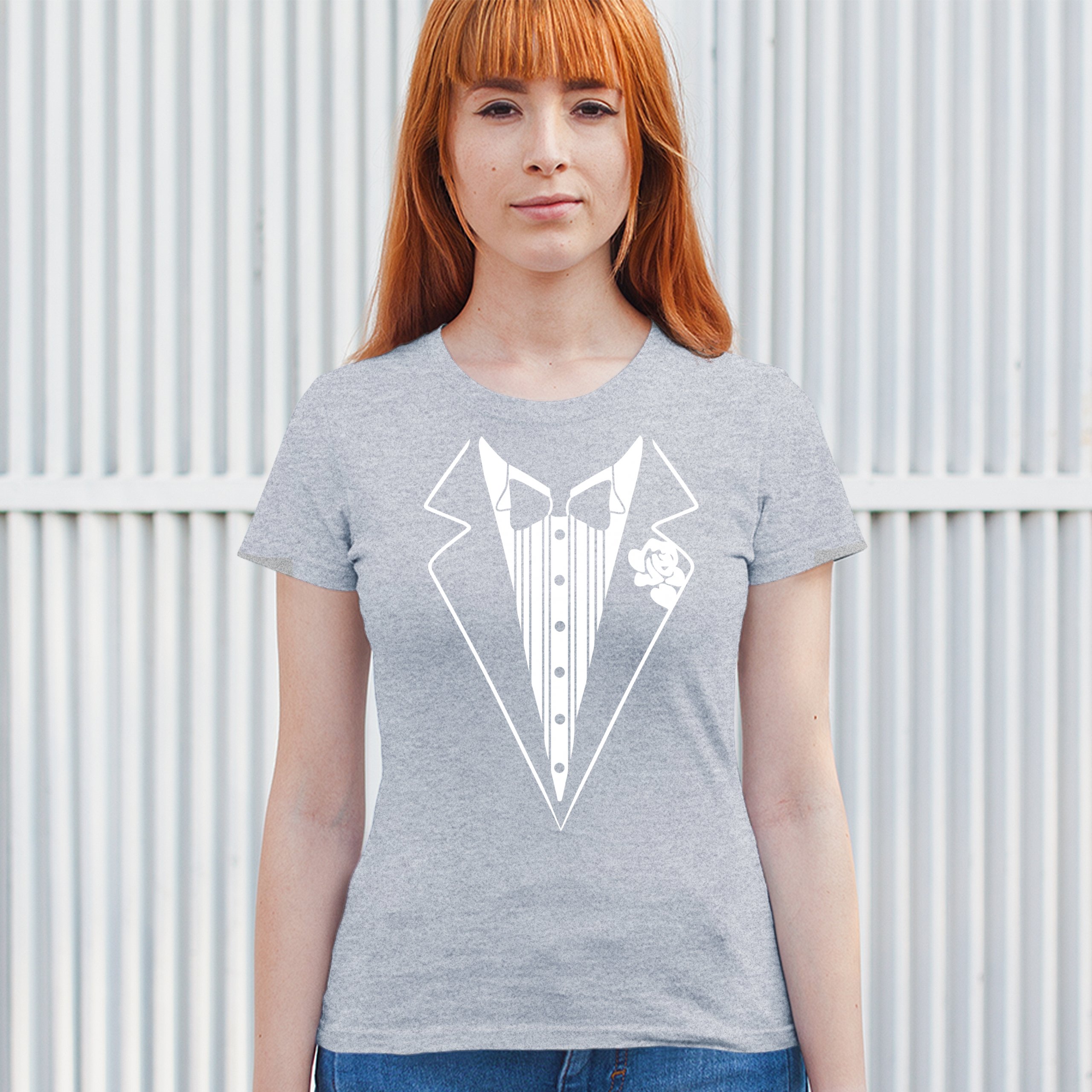 Tuxedo Funny Cotton T-Shirt Tux Wedding Party - Picture 46 of 49