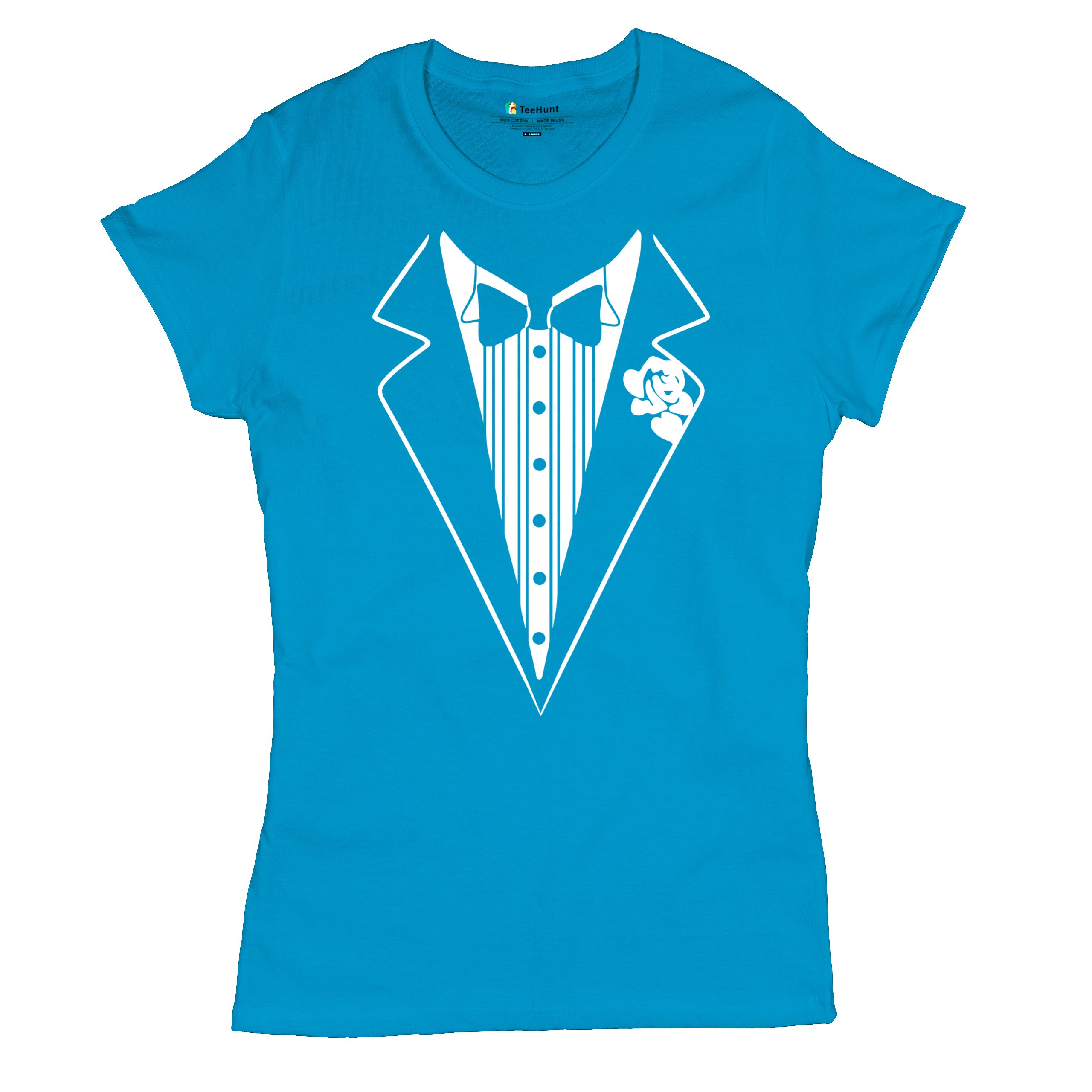 Tuxedo Funny Cotton T-Shirt Tux Wedding Party - Picture 33 of 49