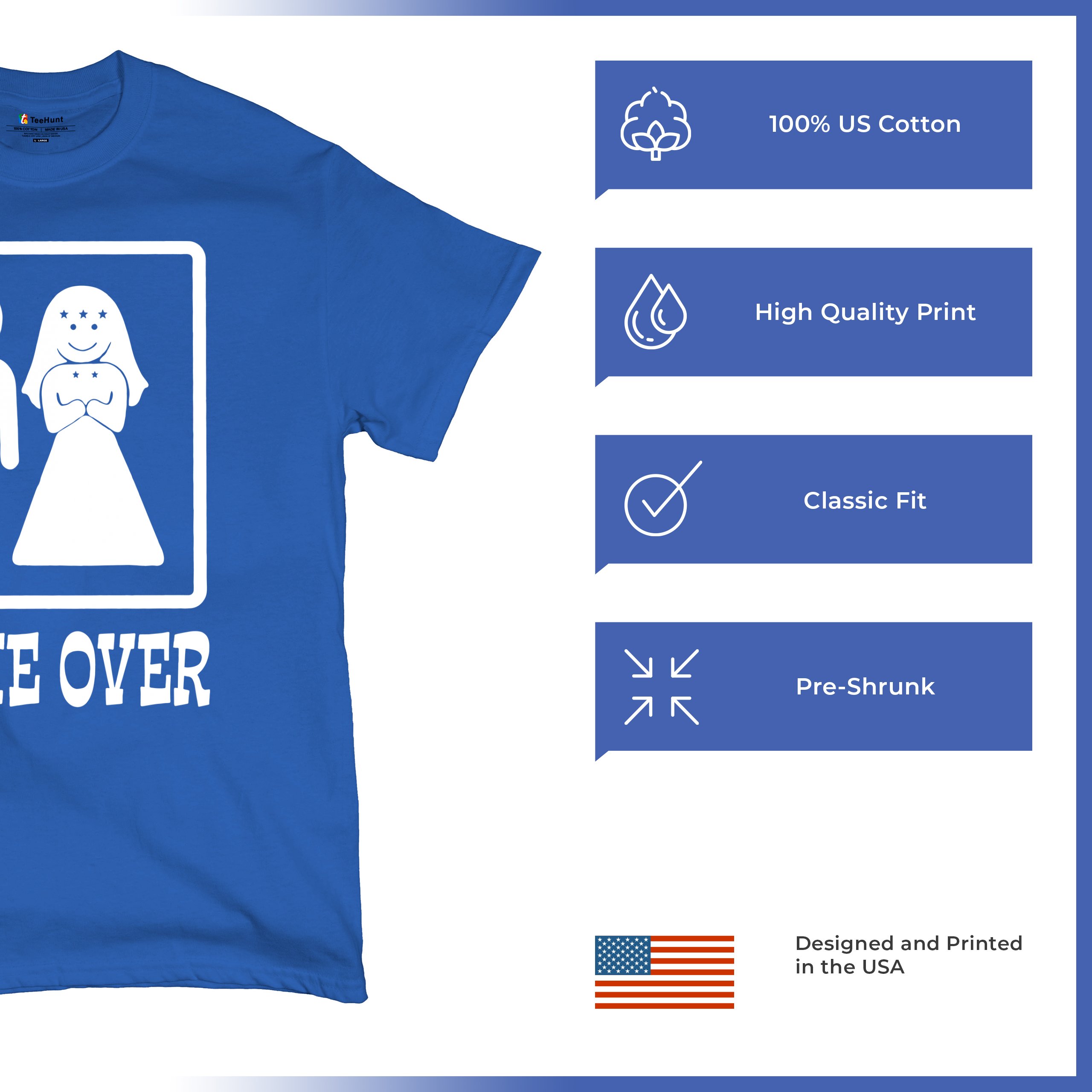 Game Over Funny T-Shirt Groom And Bride Wedding Tee Shirt - Picture 27 of 91