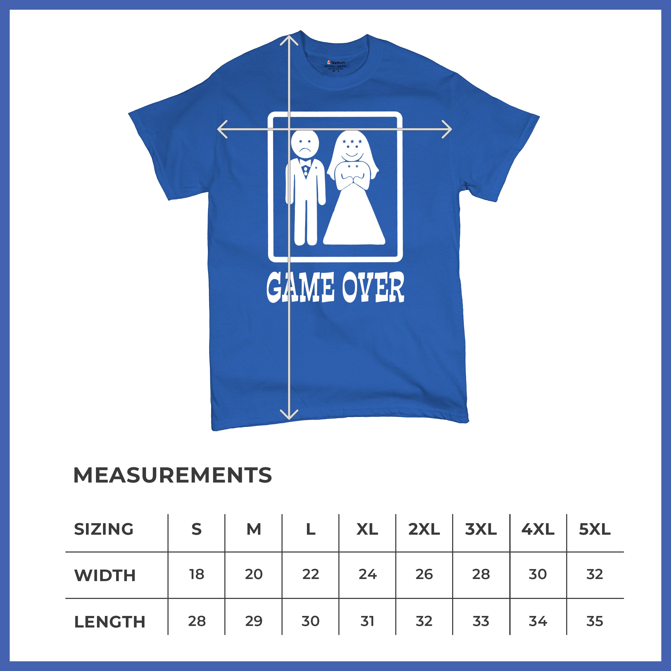 Game Over Funny T-Shirt Groom And Bride Wedding Tee Shirt - Picture 28 of 91