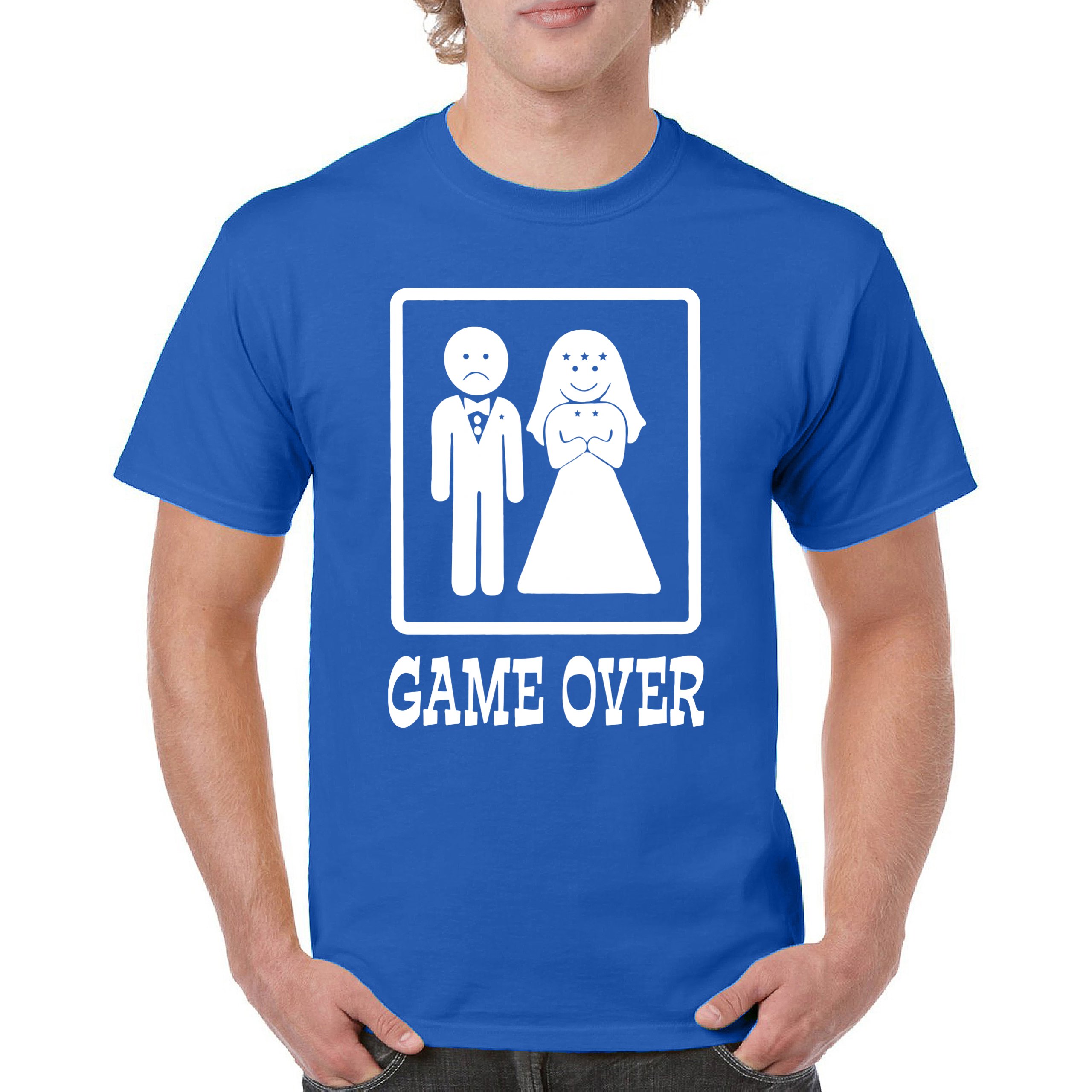 Game Over Funny T-Shirt Groom And Bride Wedding Tee Shirt - Picture 22 of 91