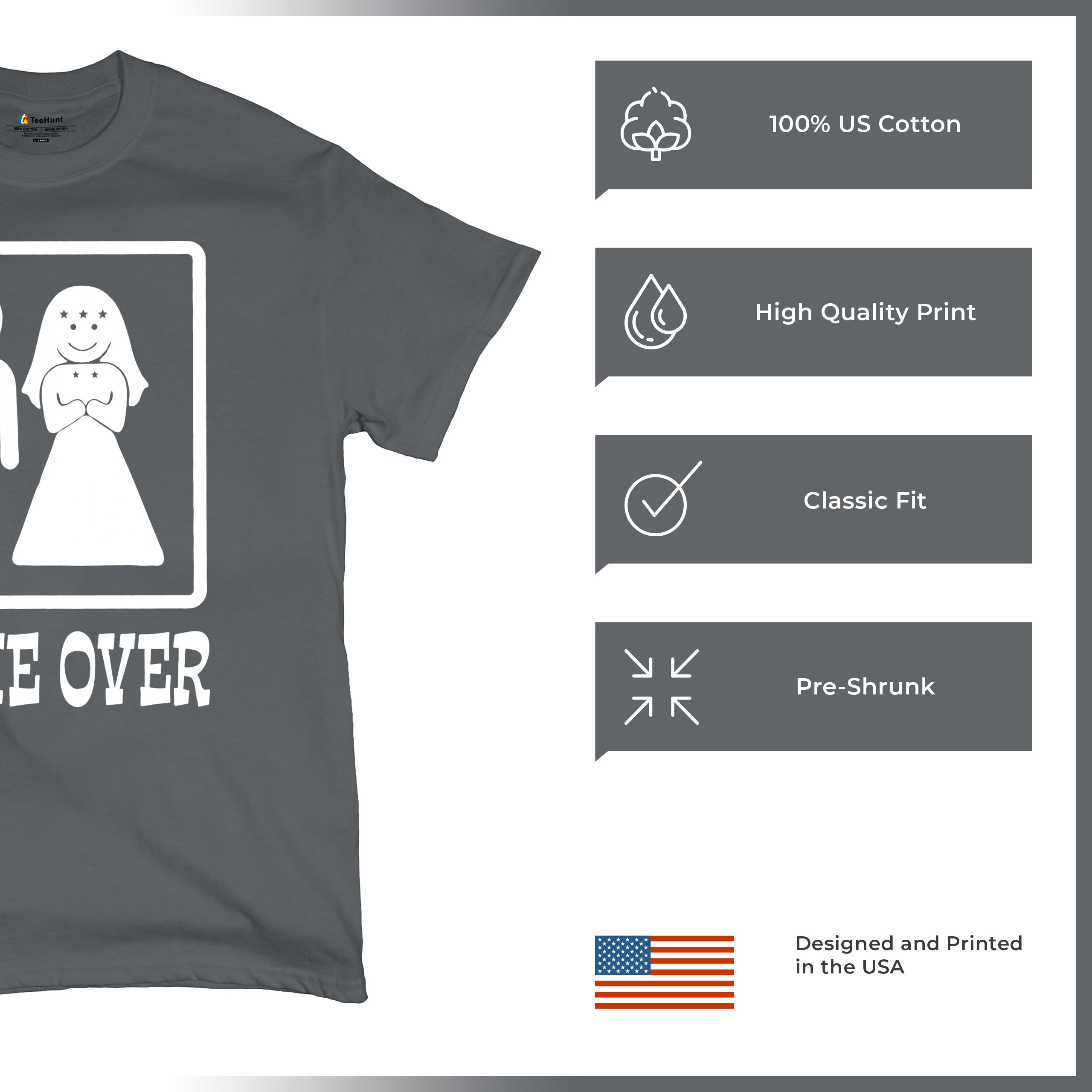 Game Over Funny T-Shirt Groom And Bride Wedding Tee Shirt - Picture 20 of 91