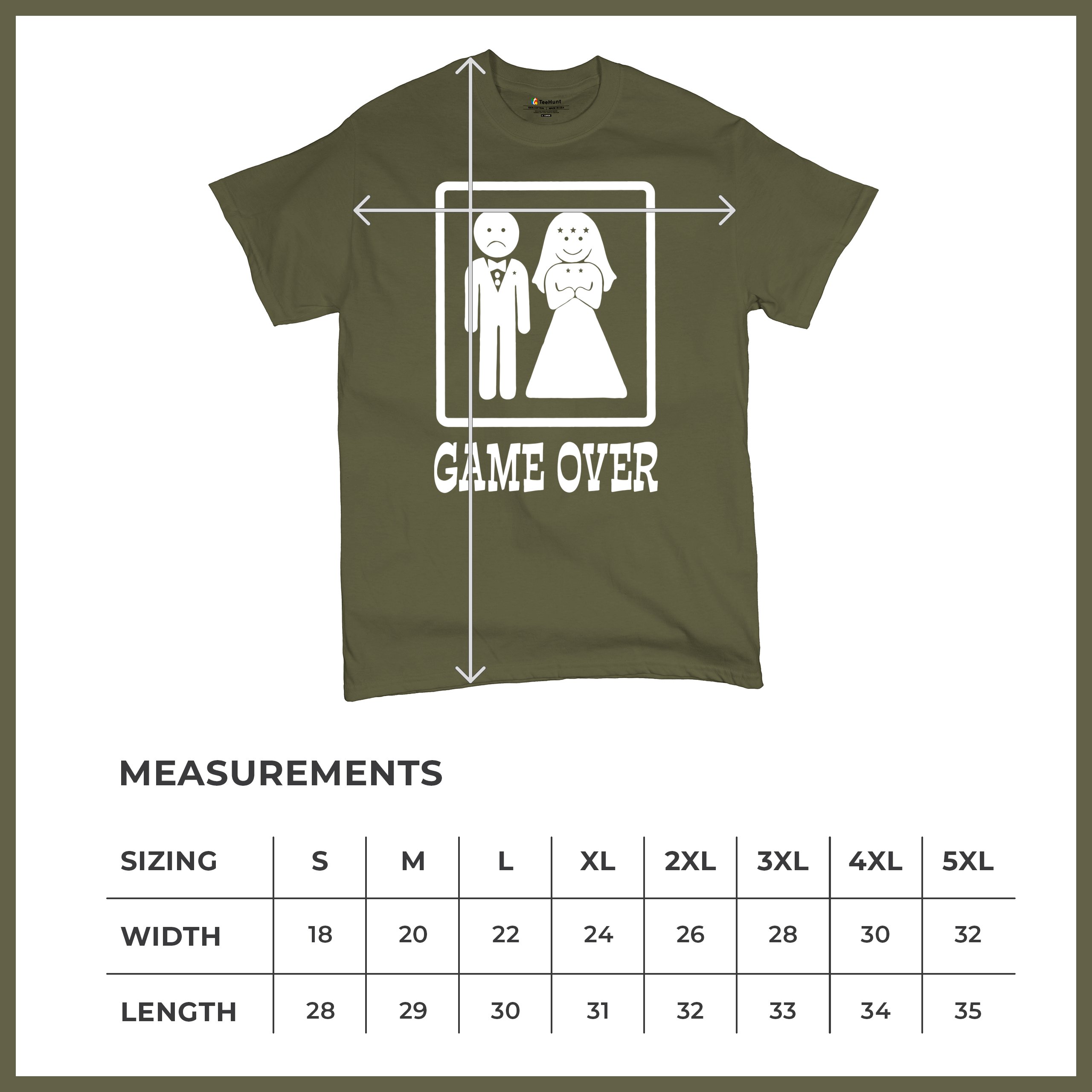 Game Over Funny T-Shirt Groom And Bride Wedding Tee Shirt - Picture 70 of 91