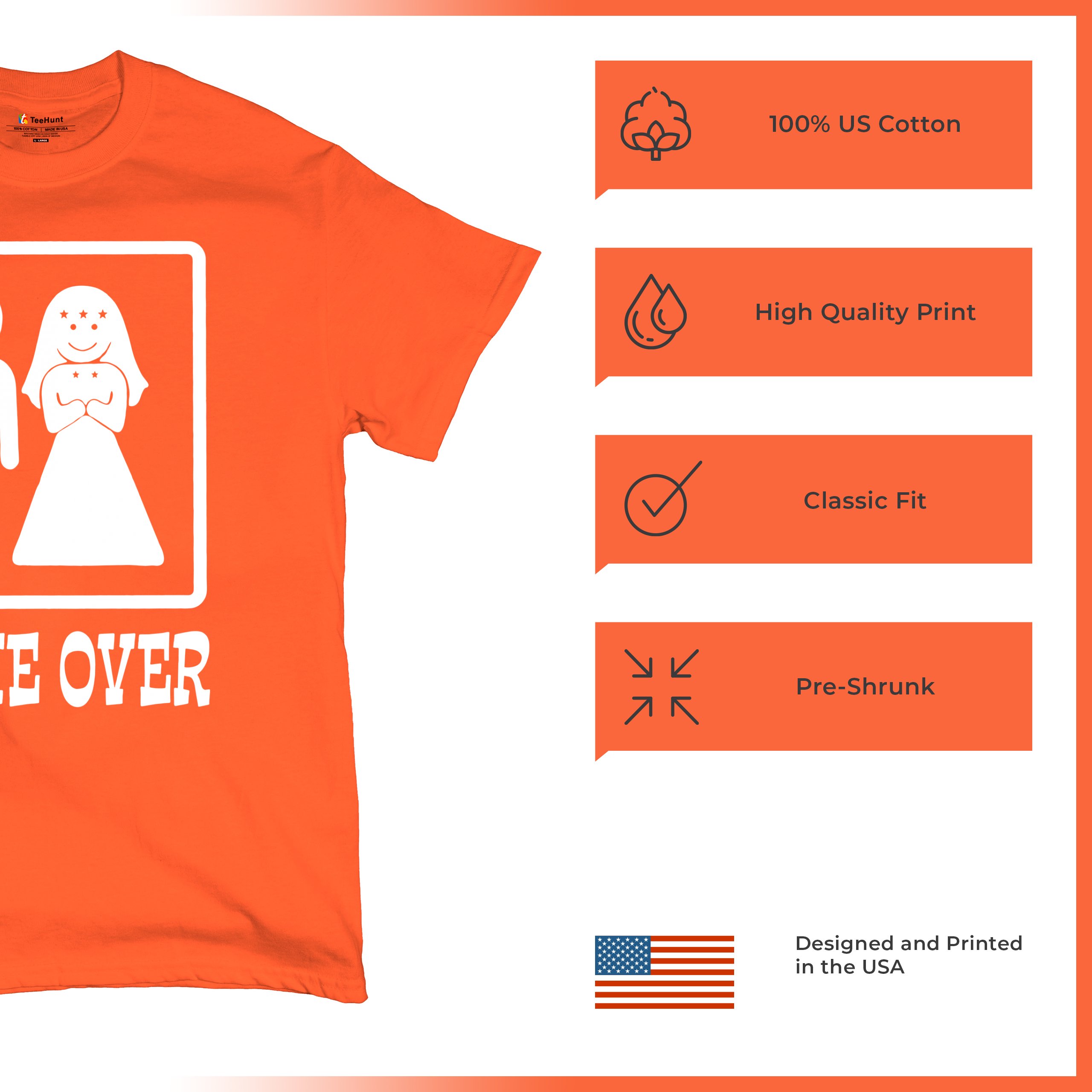Game Over Funny T-Shirt Groom And Bride Wedding Tee Shirt - Picture 48 of 91