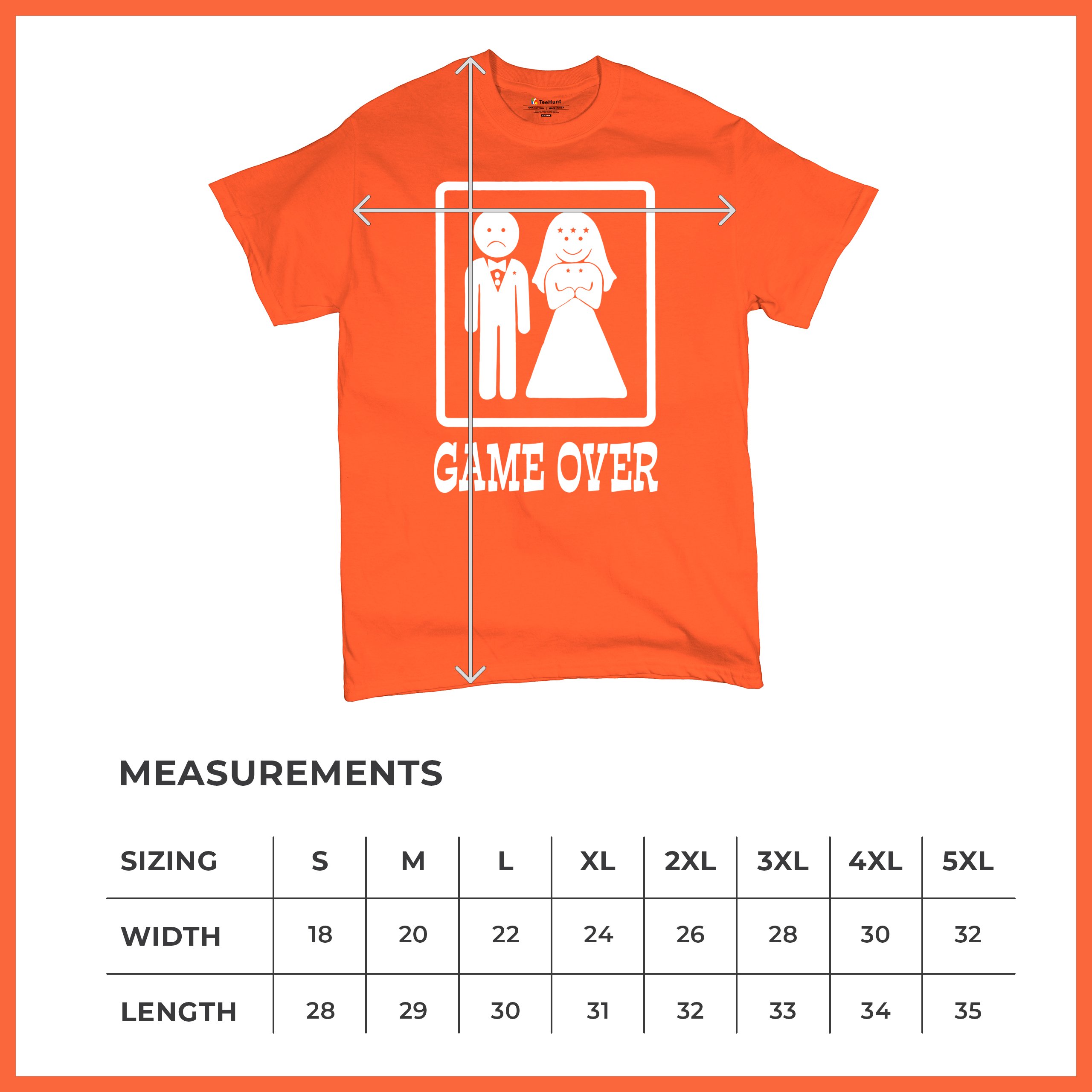 Game Over Funny T-Shirt Groom And Bride Wedding Tee Shirt - Picture 49 of 91