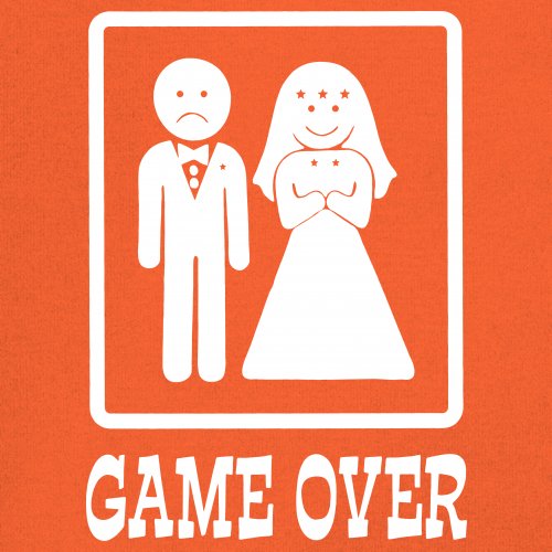 Game Over Funny T-Shirt Groom And Bride Wedding Tee Shirt - Picture 45 of 91