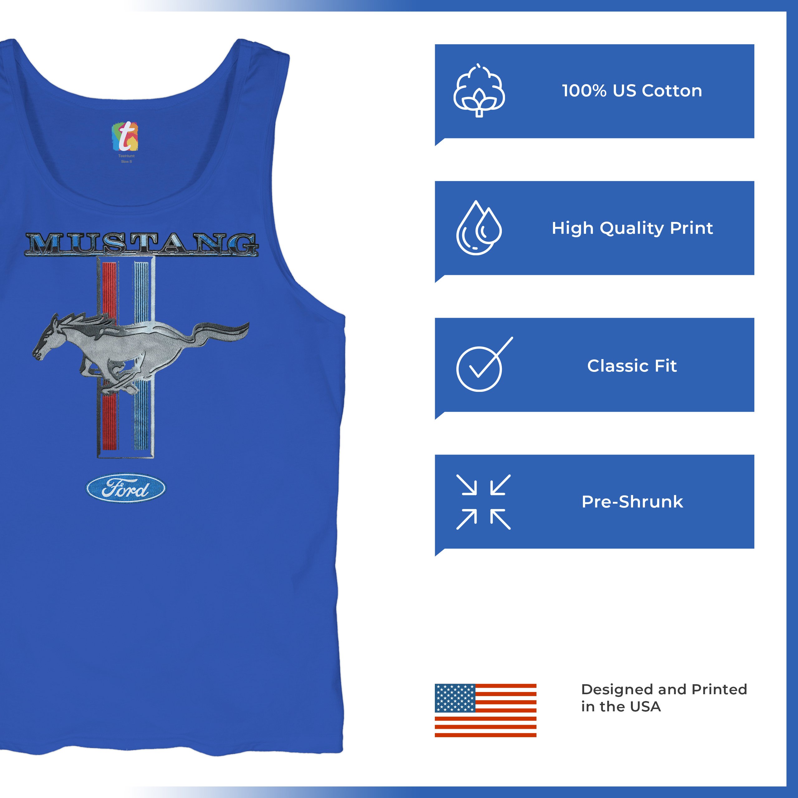 Ford Mustang Classic Tank Top GT Cobra Boss 302 Mach 1 Top - Picture 20 of 49
