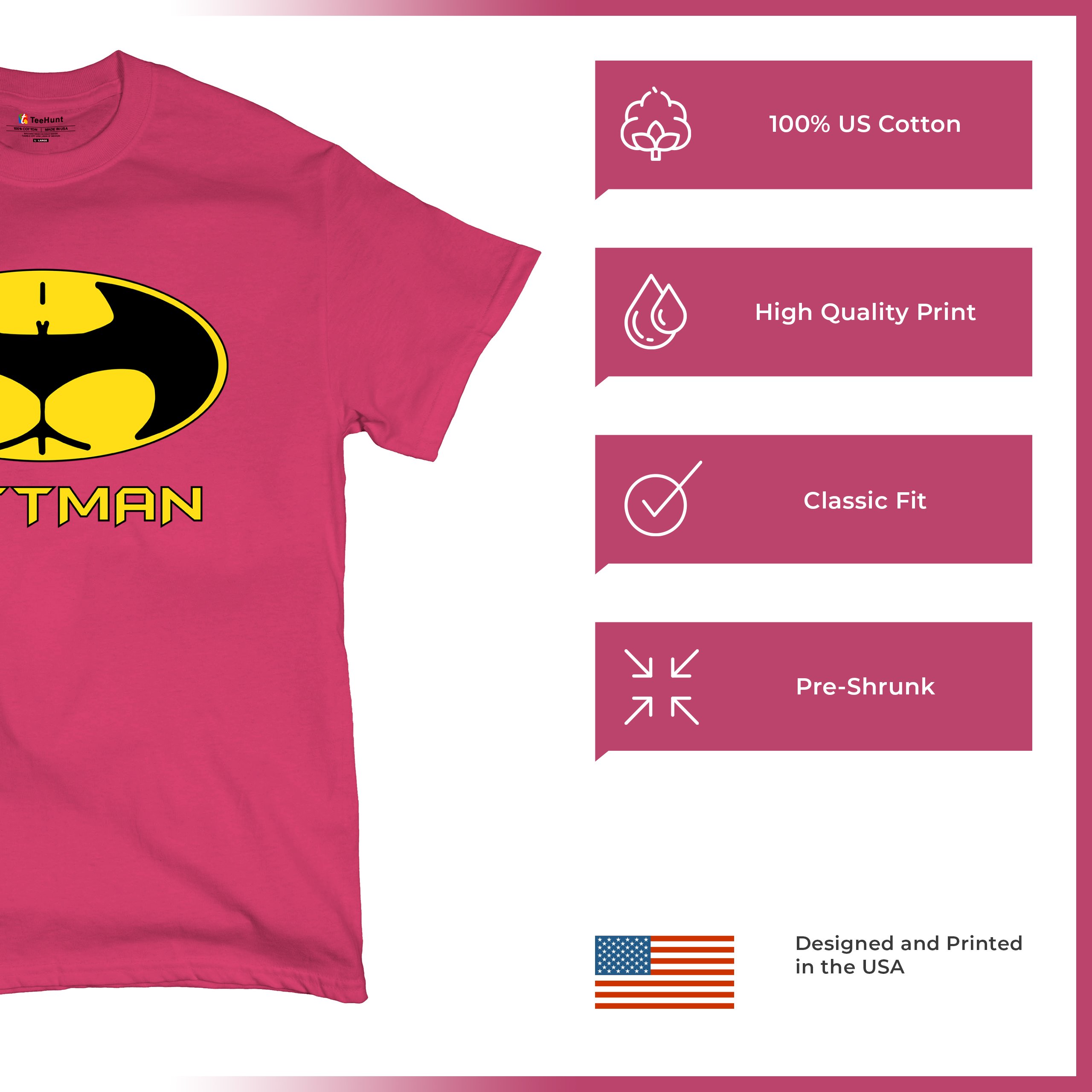 Buttman Funny Parody T-Shirt Humor Booty Ass Drinking Tee Shirt - Picture 90 of 112
