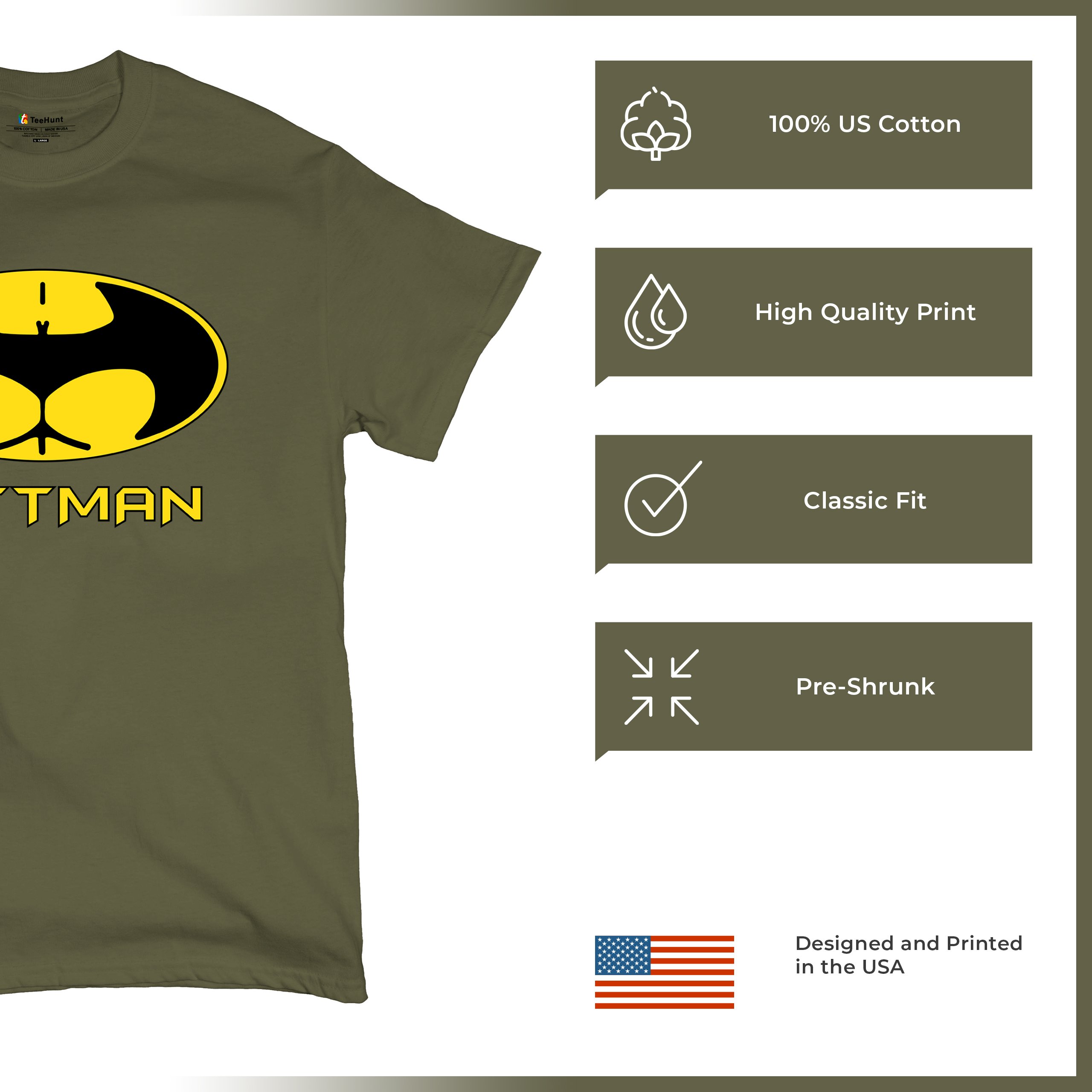 Buttman Funny Parody T-Shirt Humor Booty Ass Drinking Tee Shirt - Picture 83 of 112