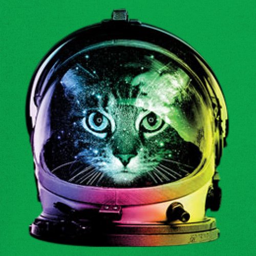 Space Cat Youth T-Shirt Astronaut Kitten Neon Galaxy Tee - Picture 38 of 56