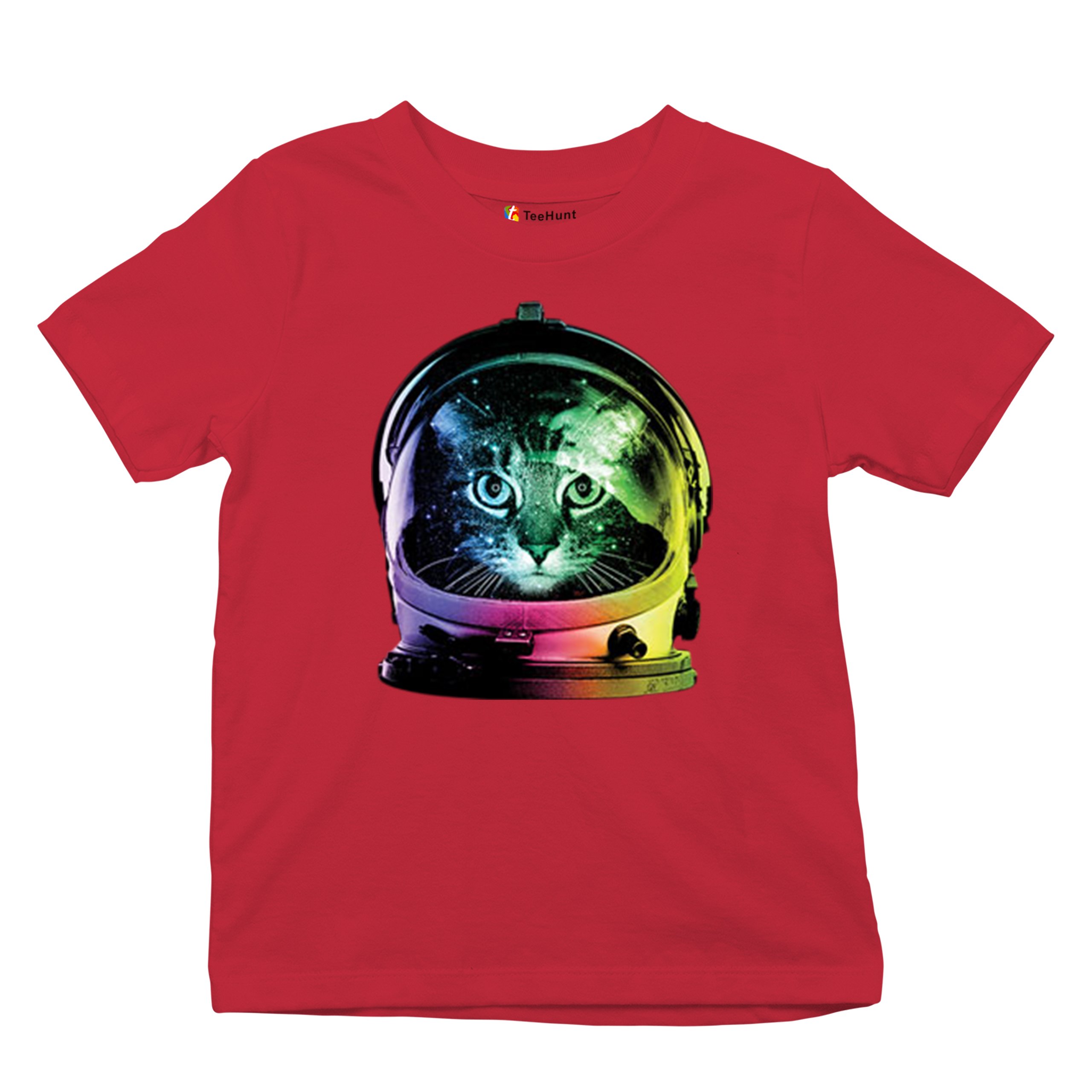 Space Cat Youth T-Shirt Astronaut Kitten Neon Galaxy Tee - Picture 54 of 56