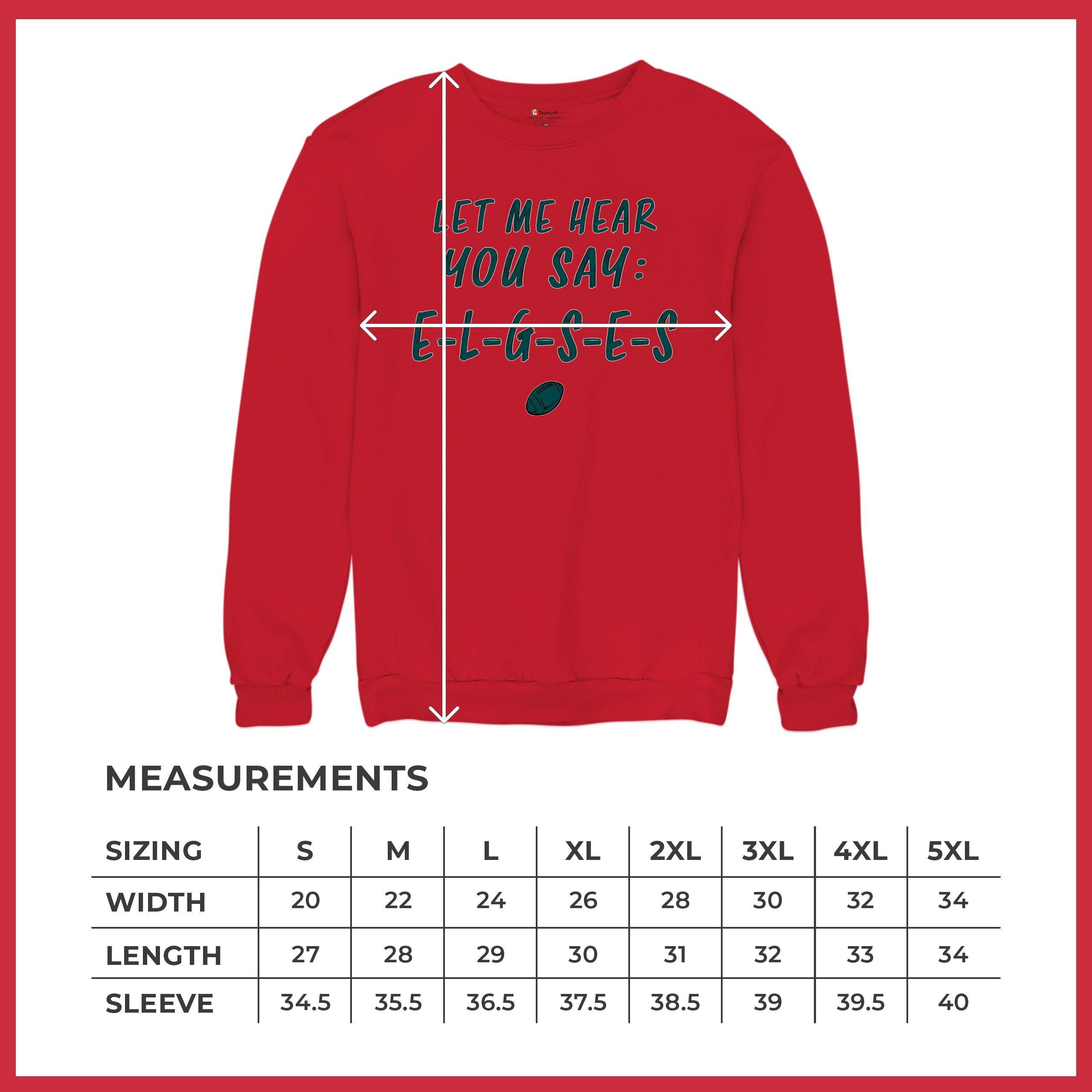 Let Me Hear You Say E-L-G-S-E-S Sweatshirt Philadelphia Philly Fan PA Crewneck - Picture 35 of 56