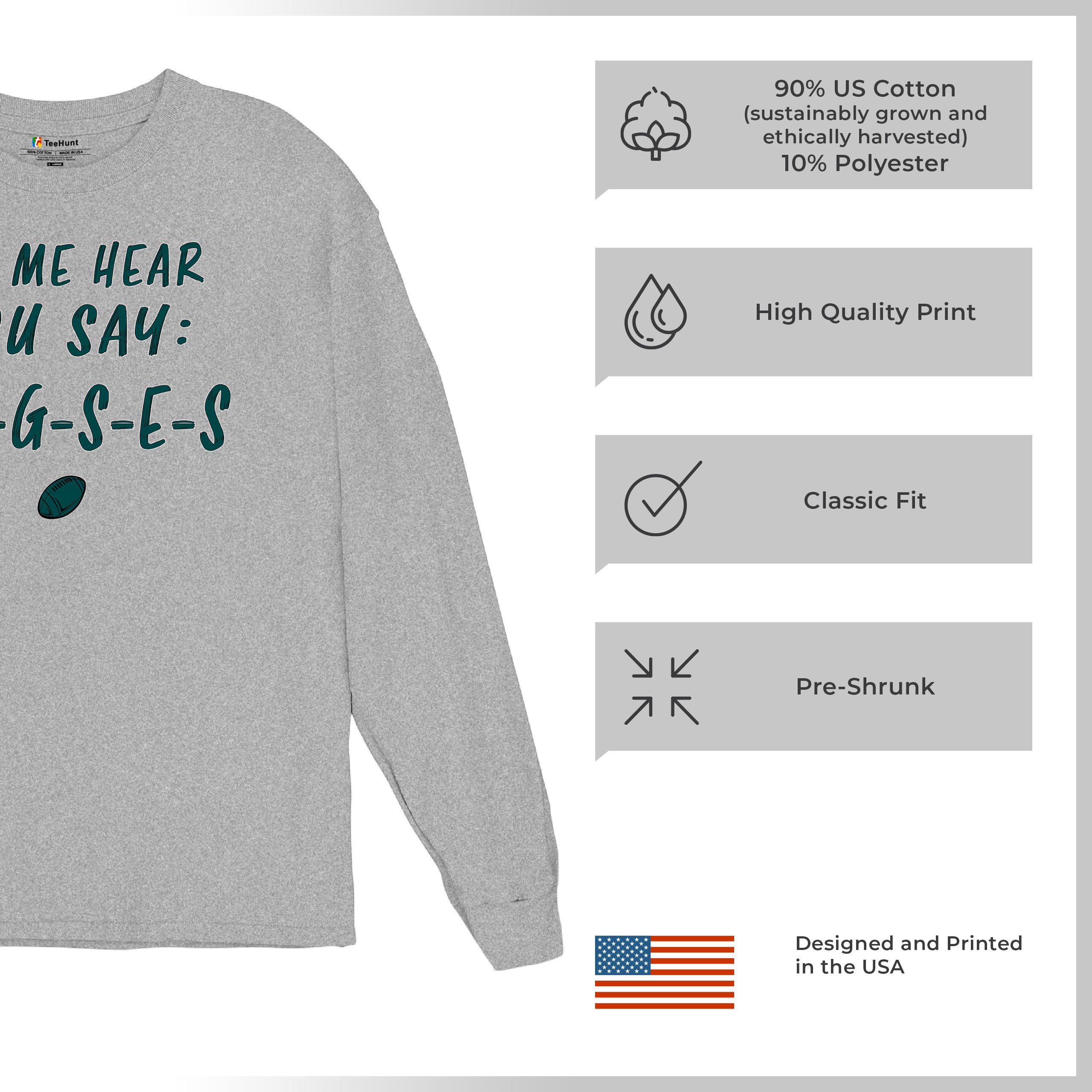 Let Me Hear You Say E-L-G-S-E-S Langarm T-Shirt Philadelphia Philly Fan PA - Bild 27 von 84